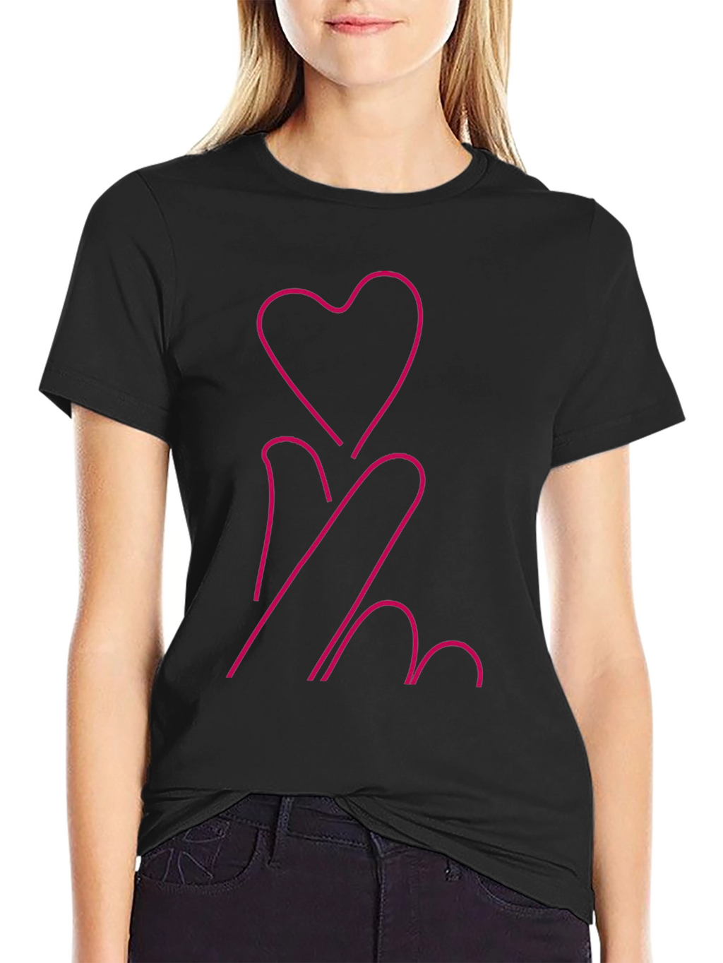 Heart Finger Symbol Tee - Express Your Love