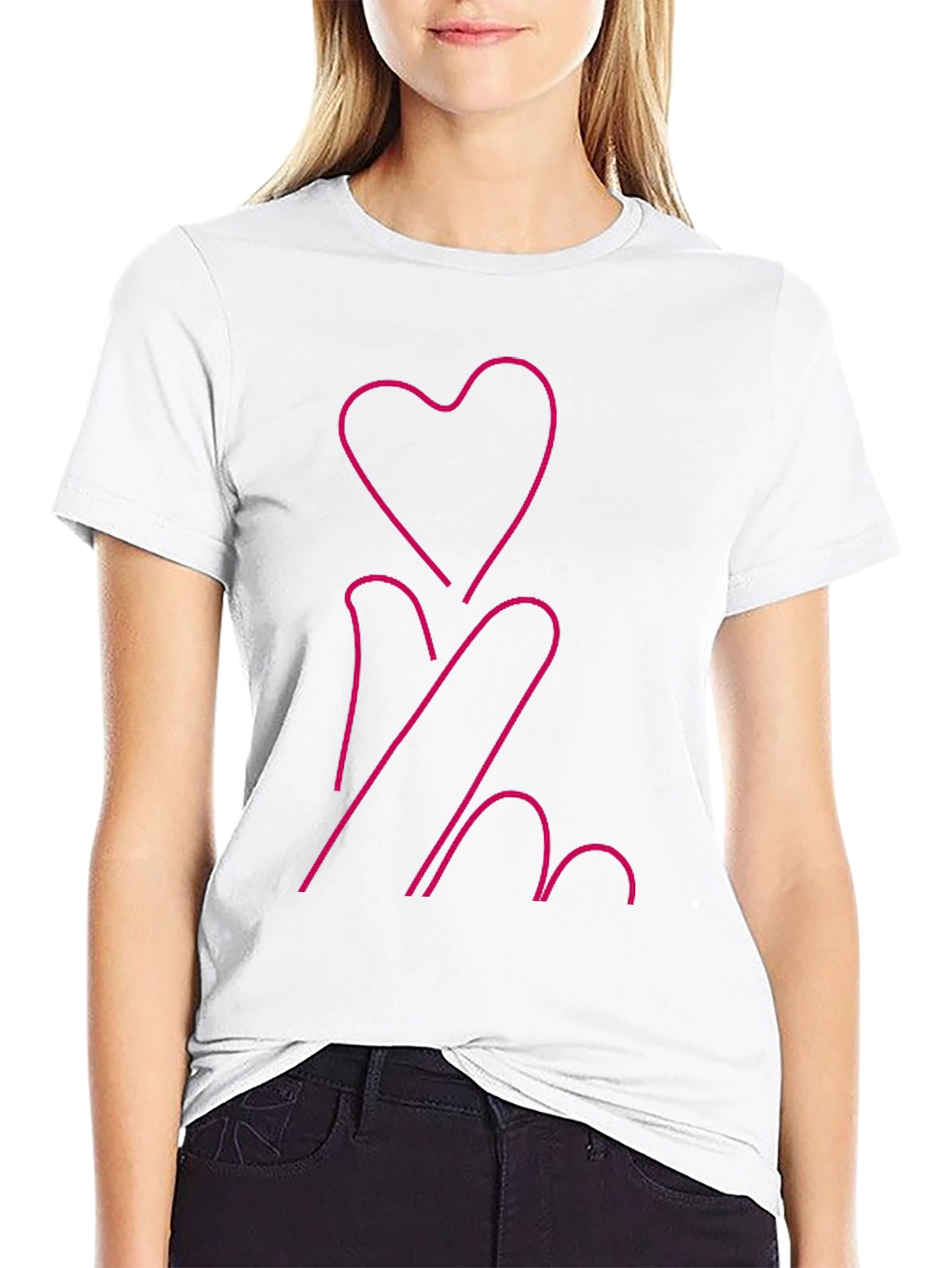 Heart Finger Symbol Tee - Express Your Love
