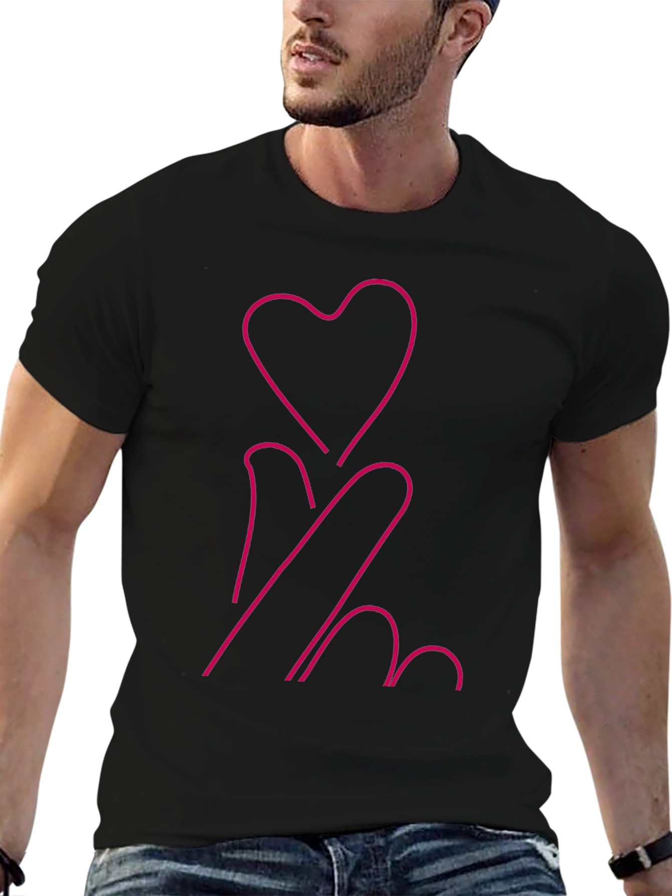 Heart Finger Symbol Tee - Express Your Love