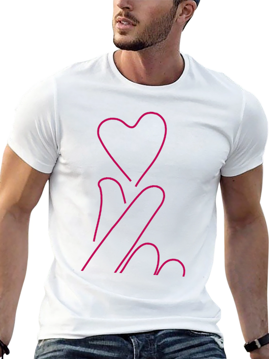 Heart Finger Symbol Tee - Express Your Love