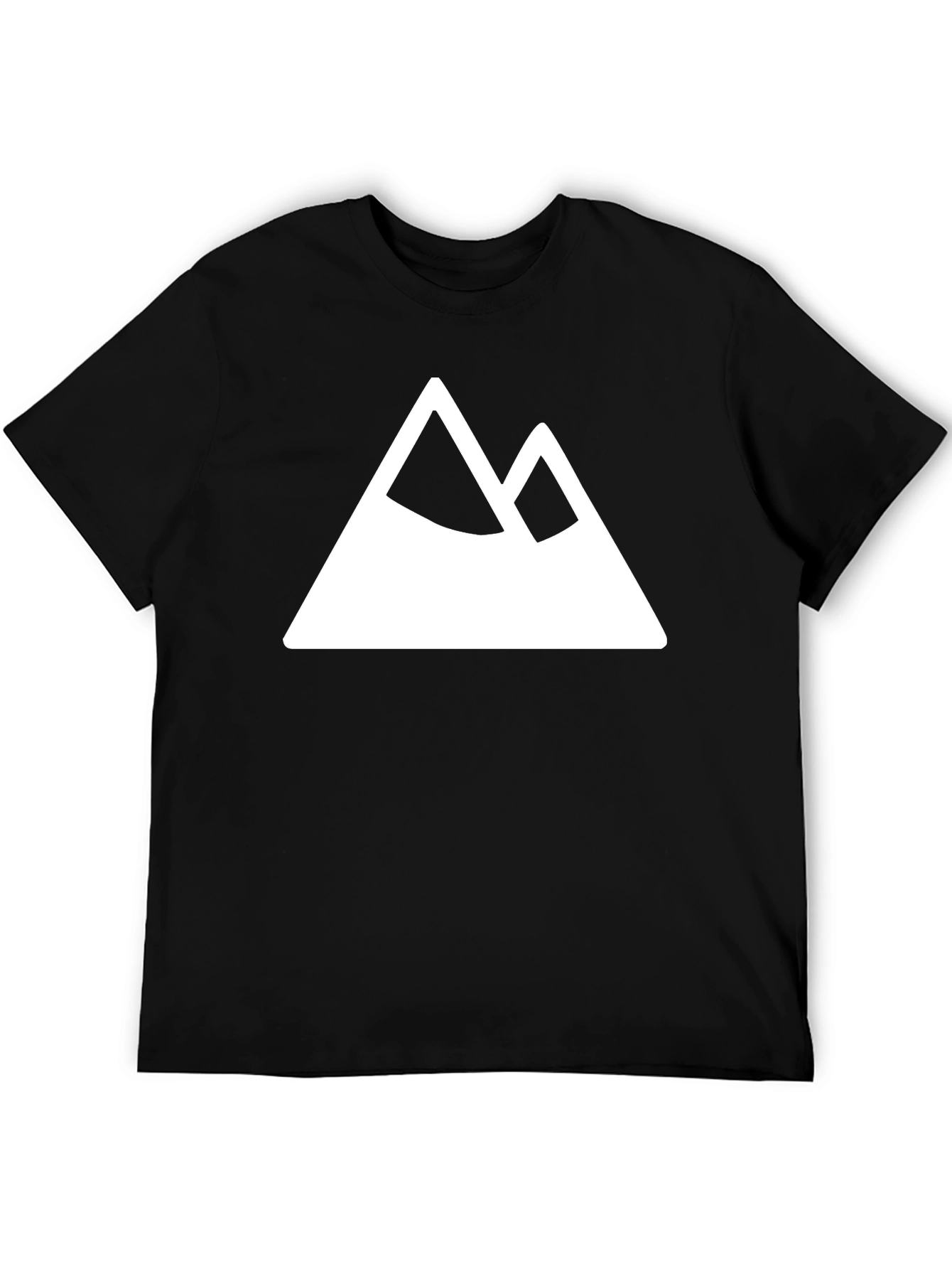 Mountain Peak Graphic Tee - Black Cotton