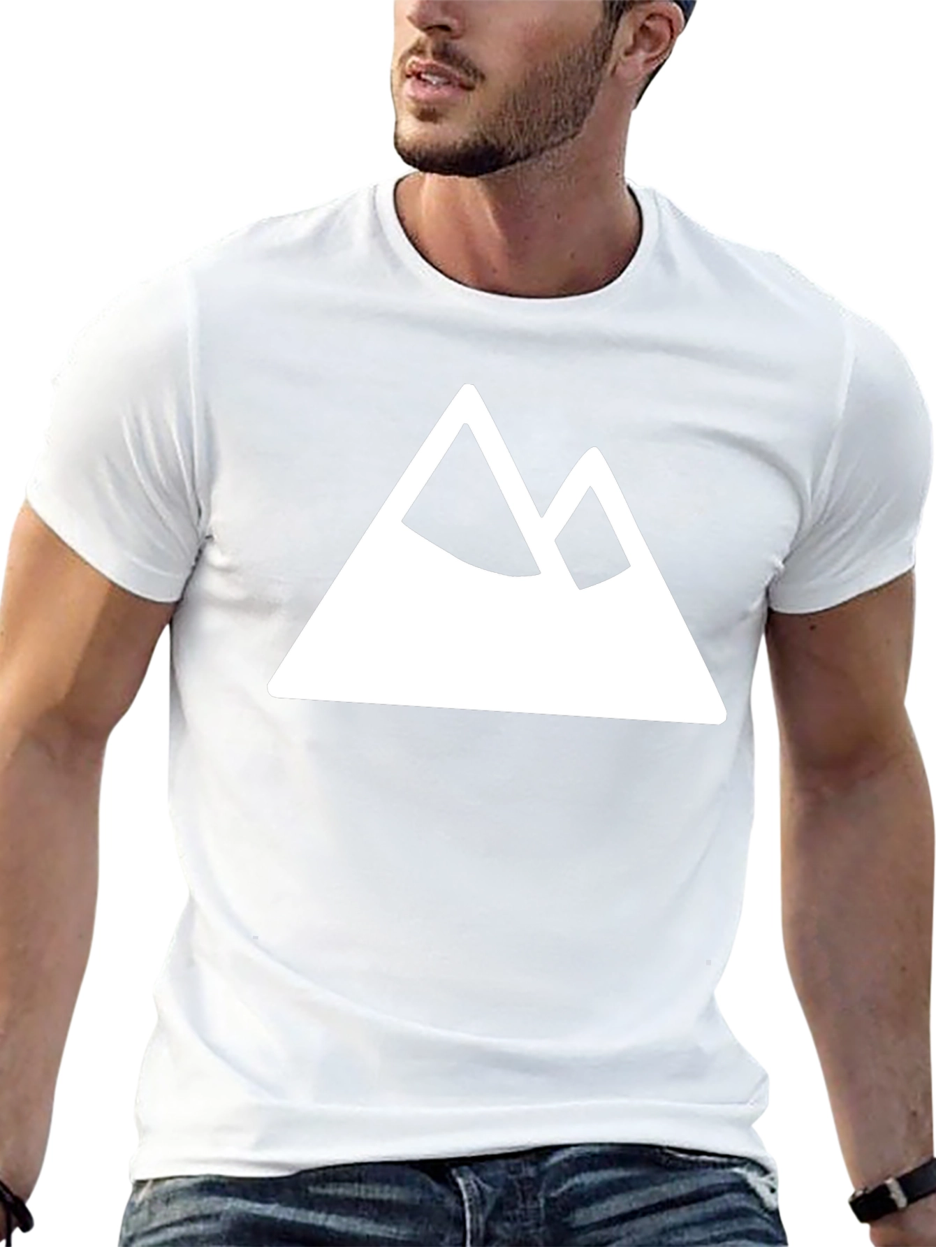 Mountain Peak Graphic Tee - Black Cotton