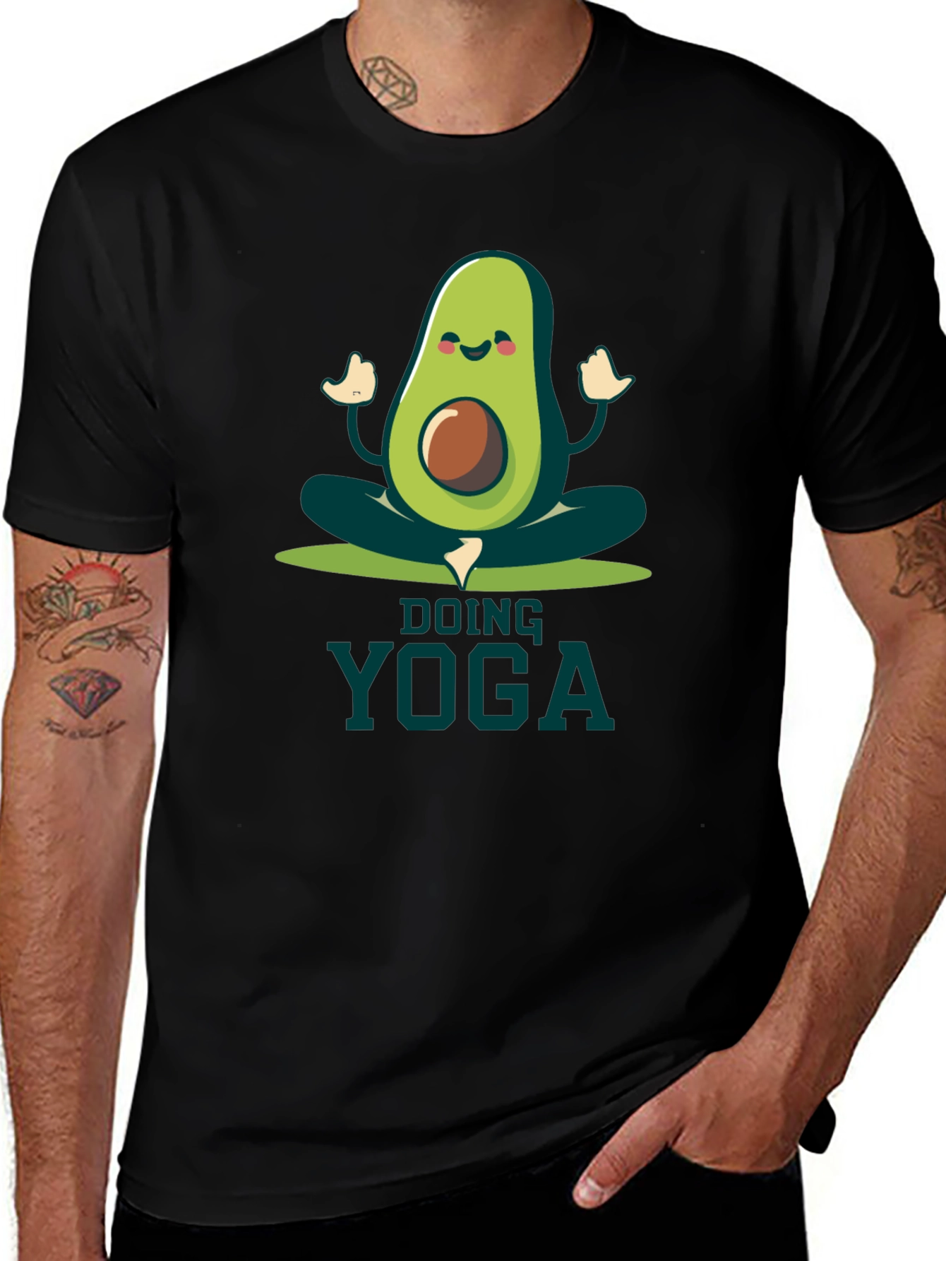 Avocado Yoga T-Shirt - Funny Meditating Graphic Tee