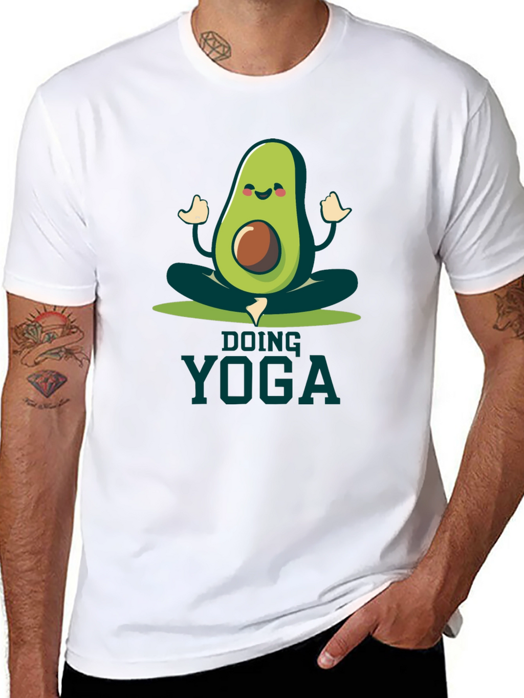 Avocado Yoga T-Shirt - Funny Meditating Graphic Tee