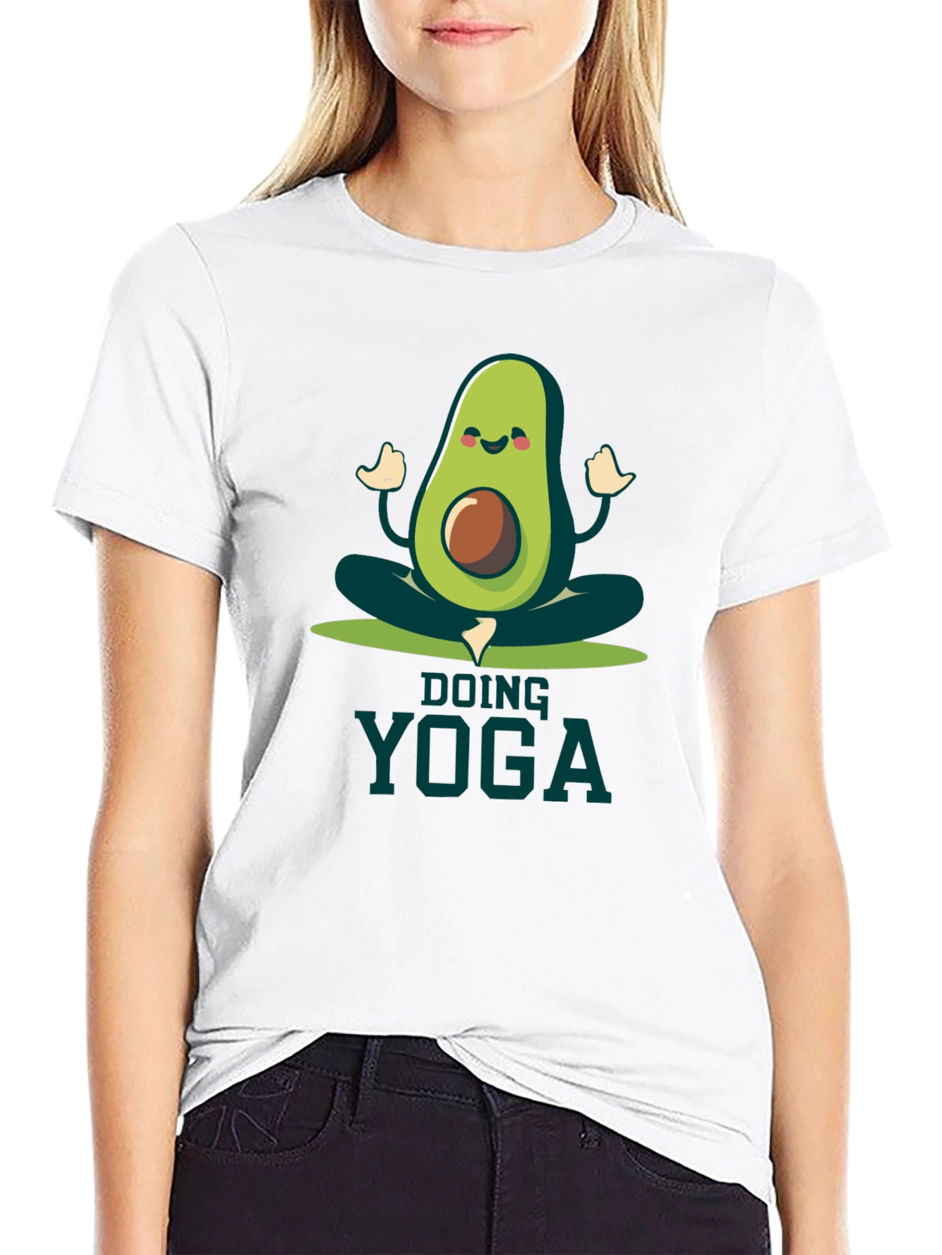 Avocado Yoga T-Shirt - Funny Meditating Graphic Tee