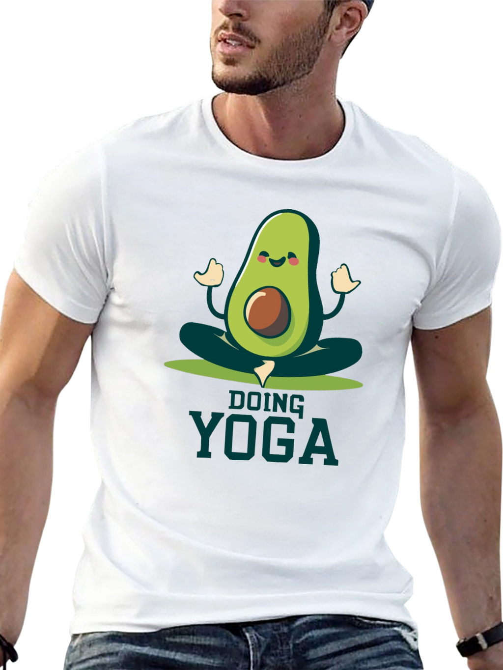 Avocado Yoga T-Shirt - Funny Meditating Graphic Tee