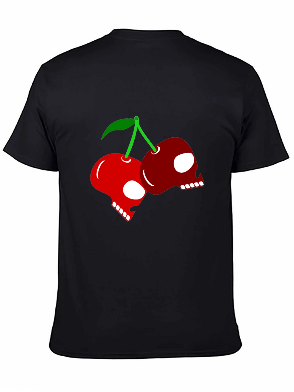 Skull Cherry Graphic Tee - Rocker Style