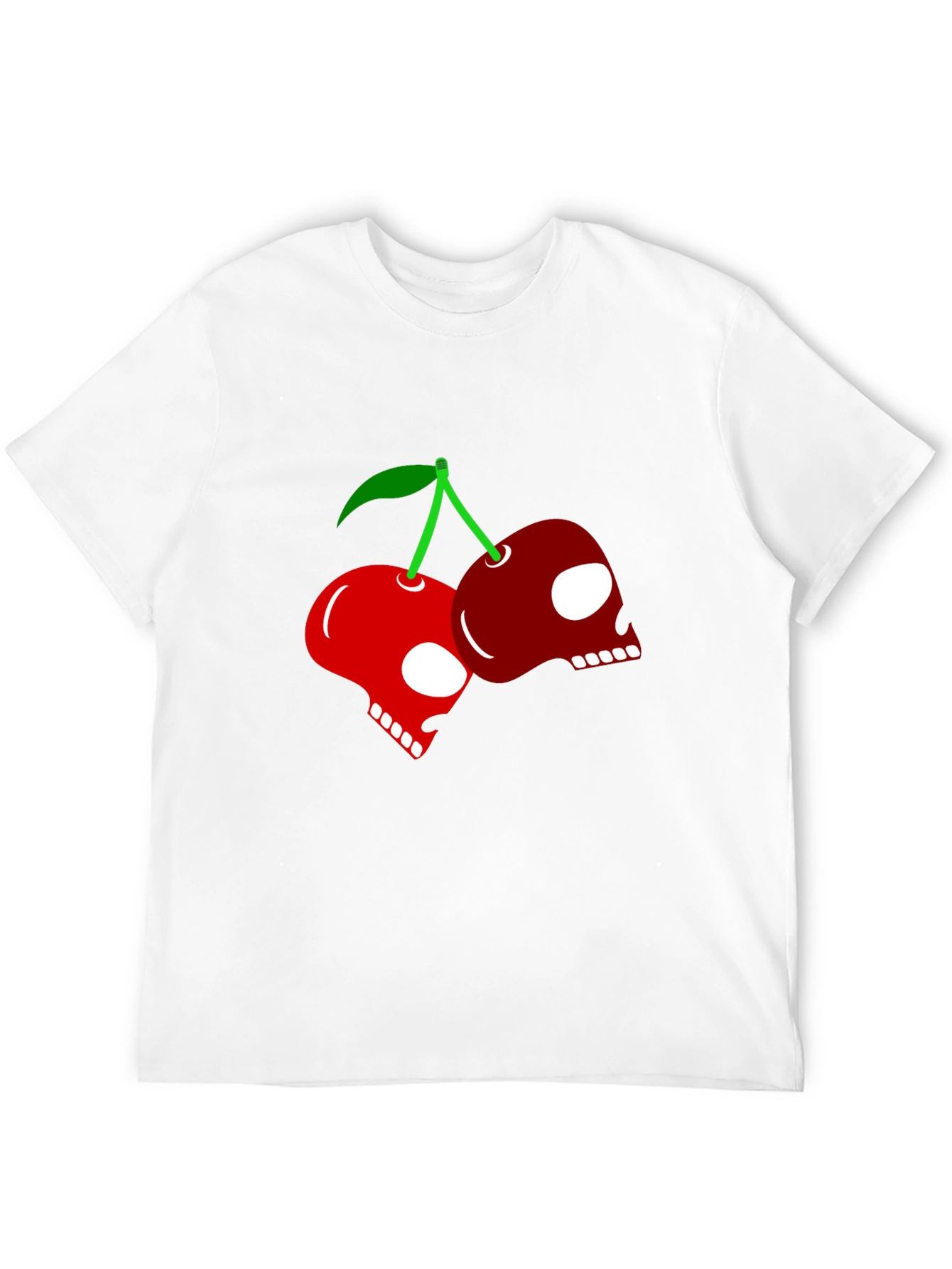 Skull Cherry Graphic Tee - Rocker Style