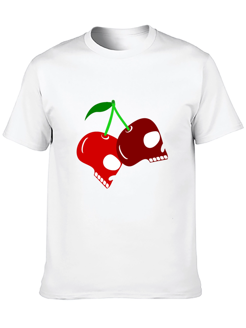 Skull Cherry Graphic Tee - Rocker Style