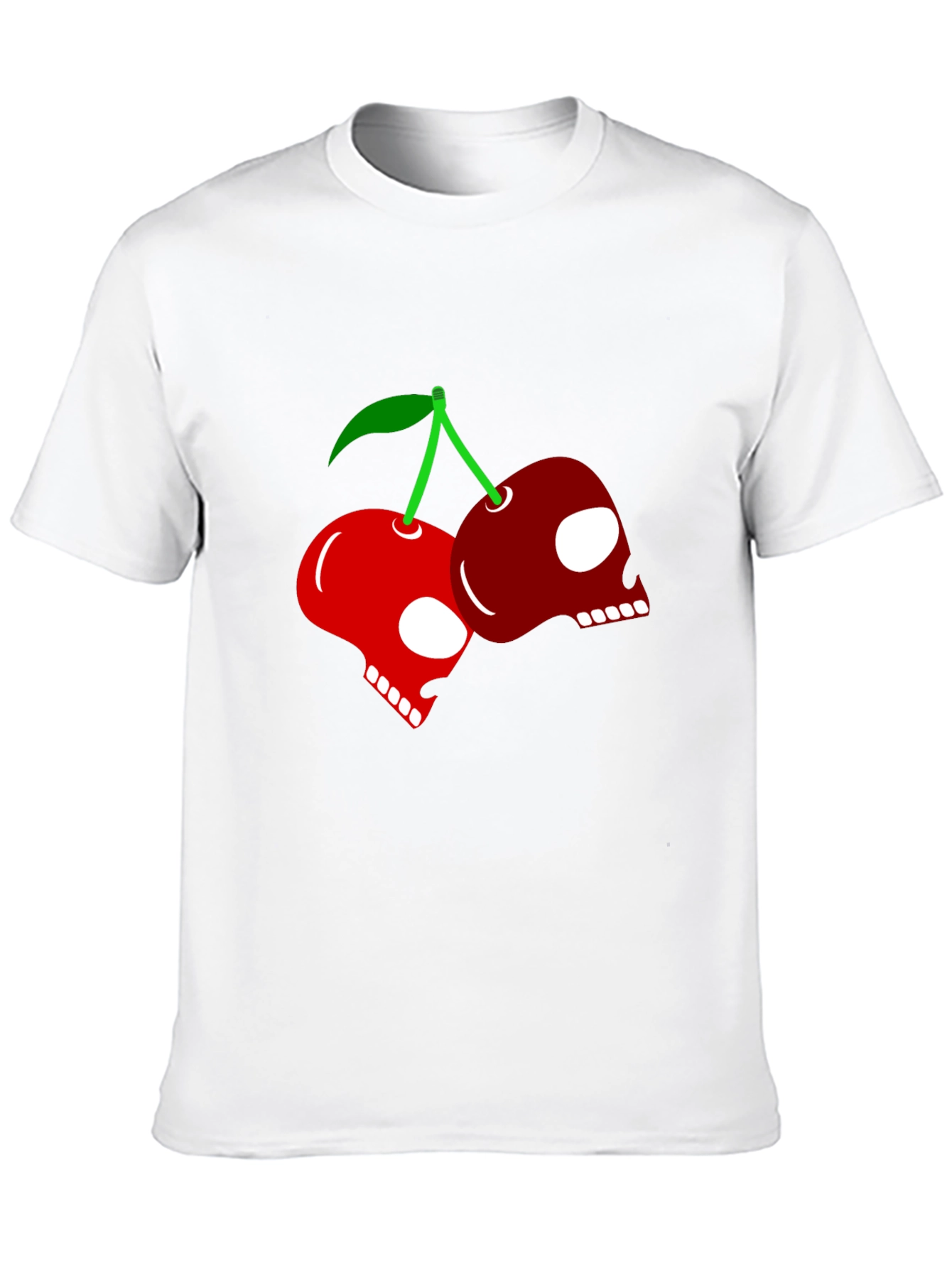 Skull Cherry Graphic Tee - Rocker Style