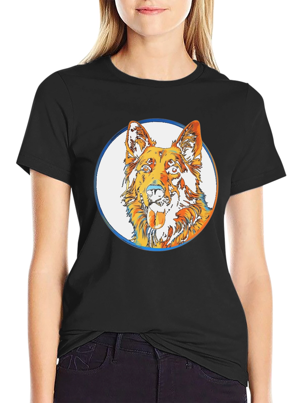 Cool Dog Graphic Tee - Stylish Mens Black T-Shirt