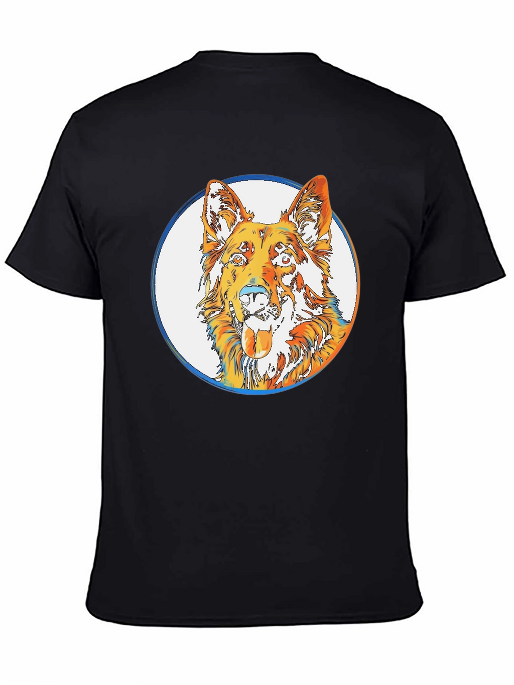 Cool Dog Graphic Tee - Stylish Mens Black T-Shirt