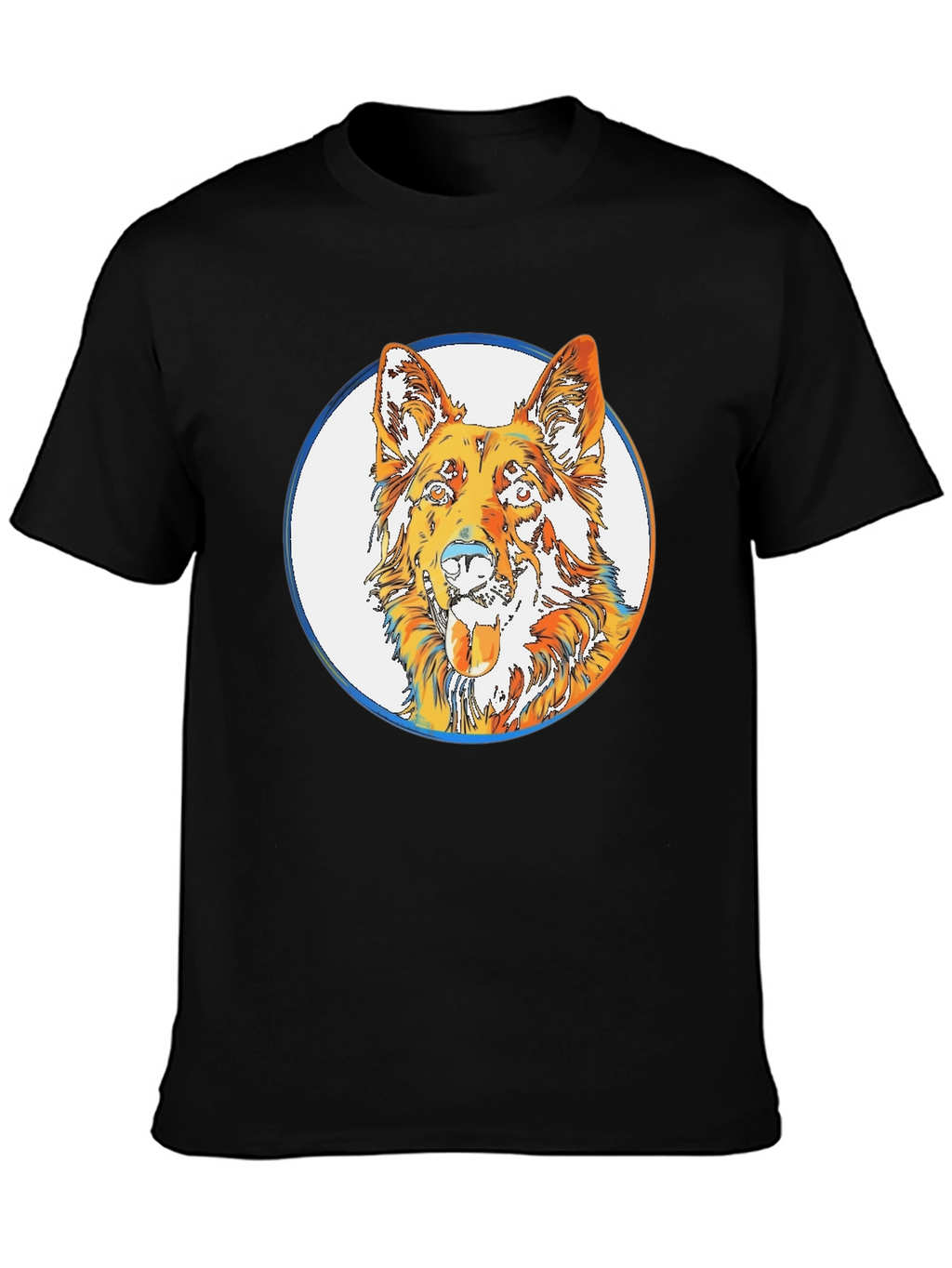 Cool Dog Graphic Tee - Stylish Mens Black T-Shirt