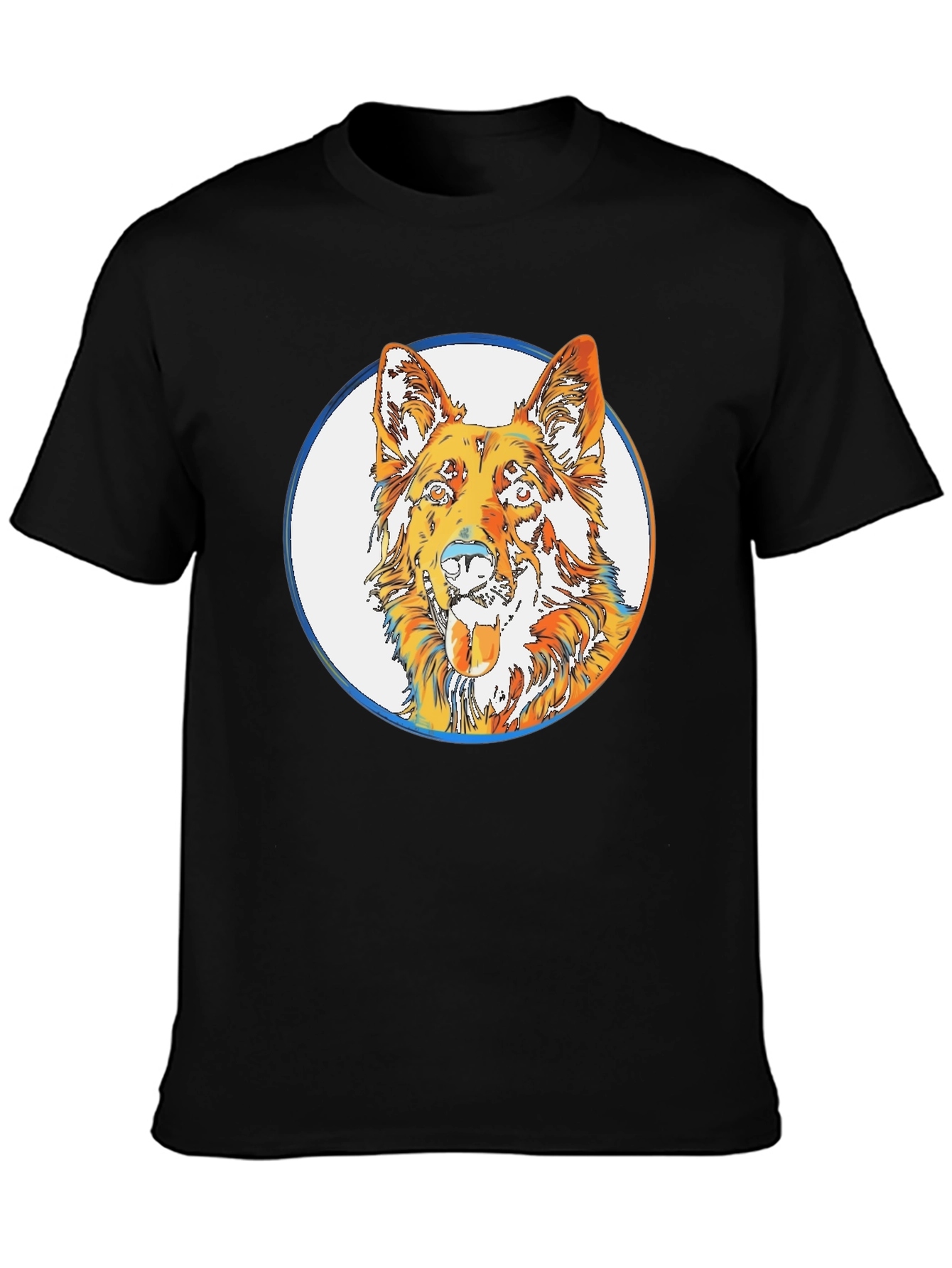 Cool Dog Graphic Tee - Stylish Mens Black T-Shirt