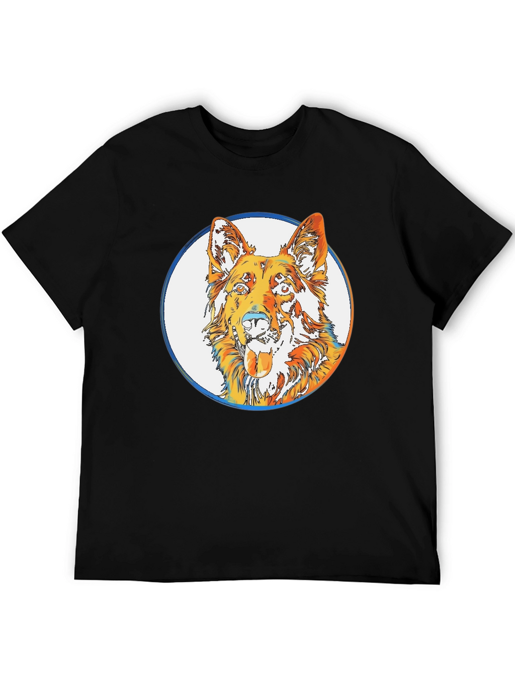 Cool Dog Graphic Tee - Stylish Mens Black T-Shirt