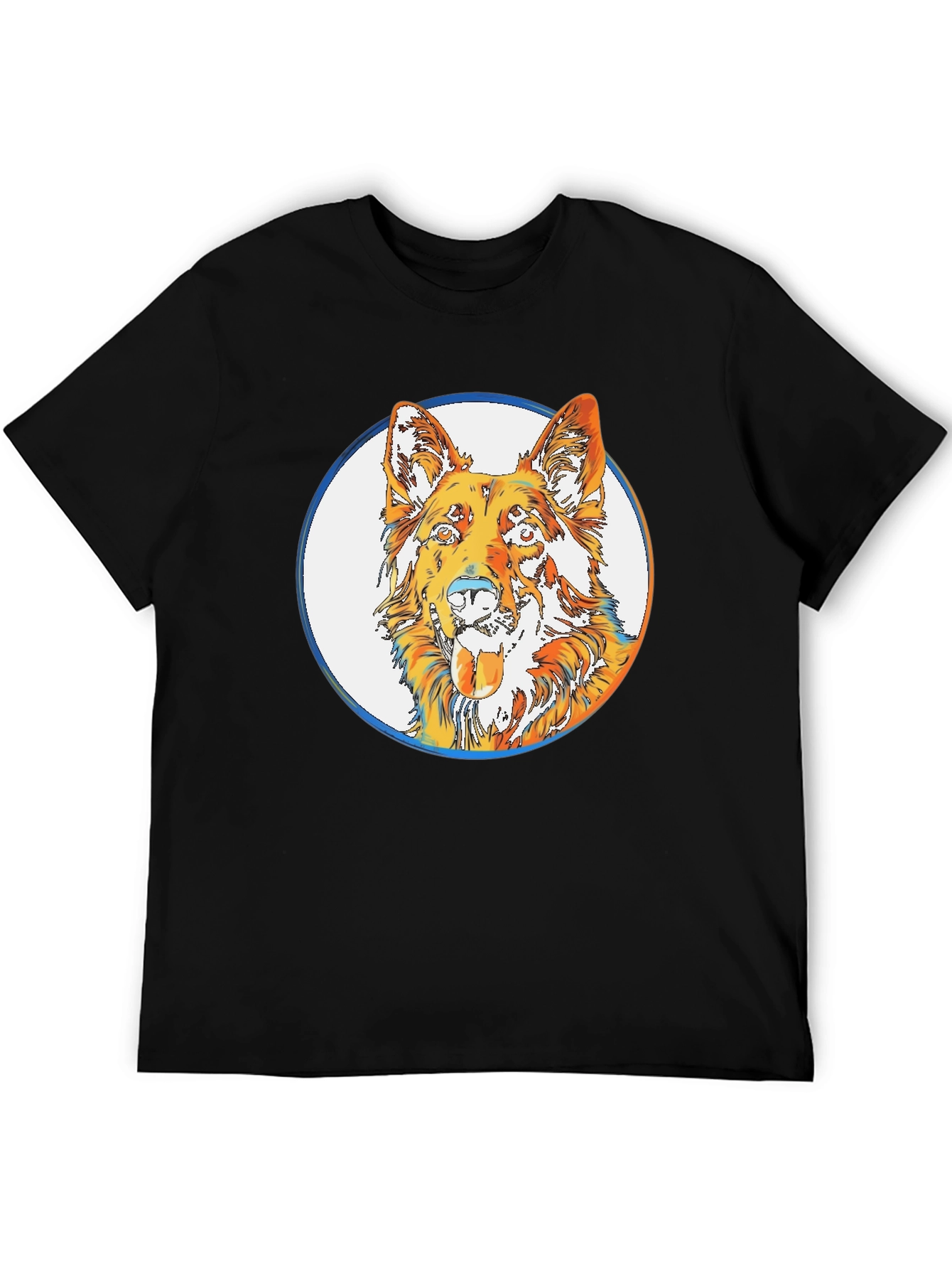 Cool Dog Graphic Tee - Stylish Mens Black T-Shirt