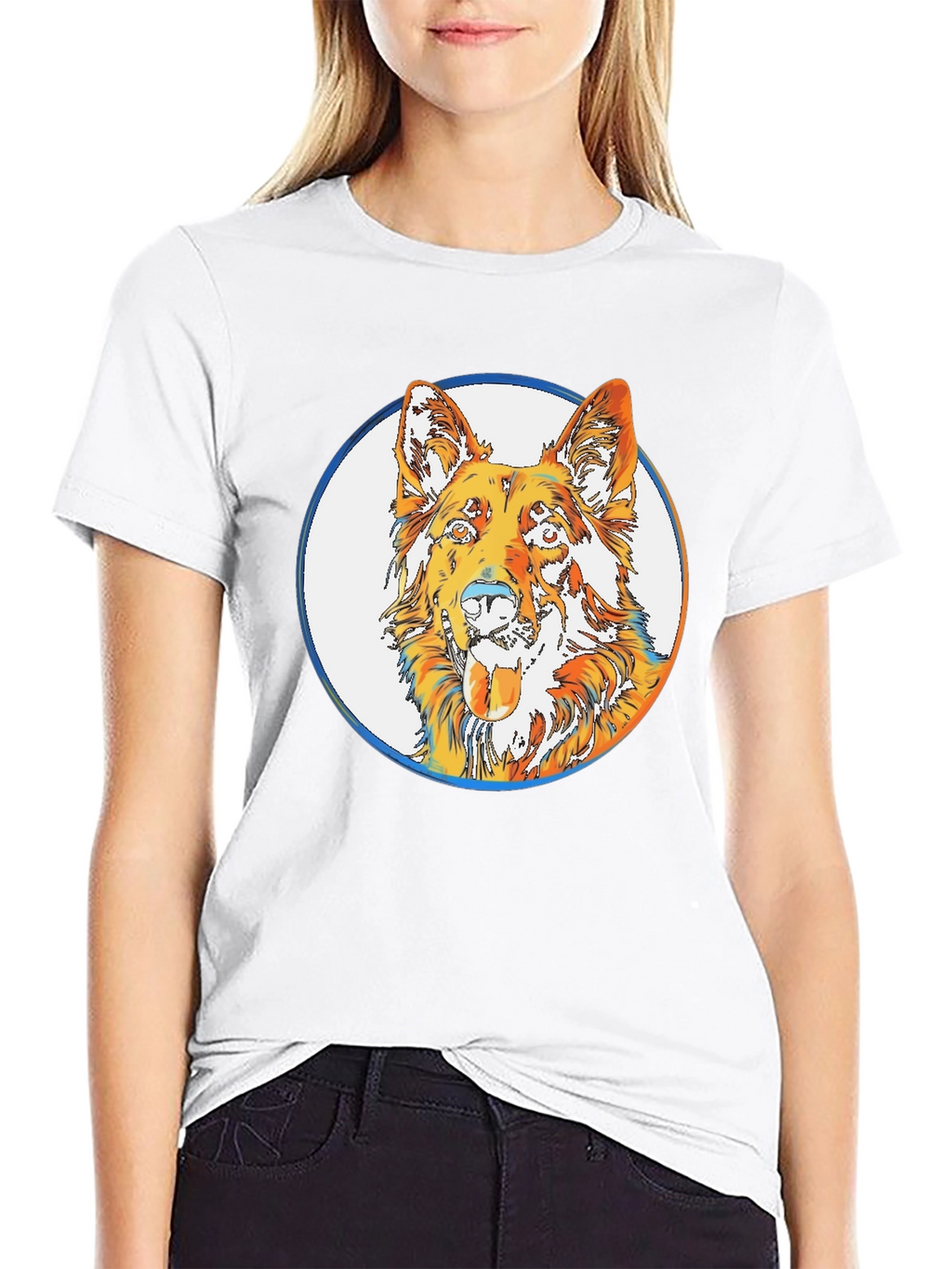 Cool Dog Graphic Tee - Stylish Mens Black T-Shirt