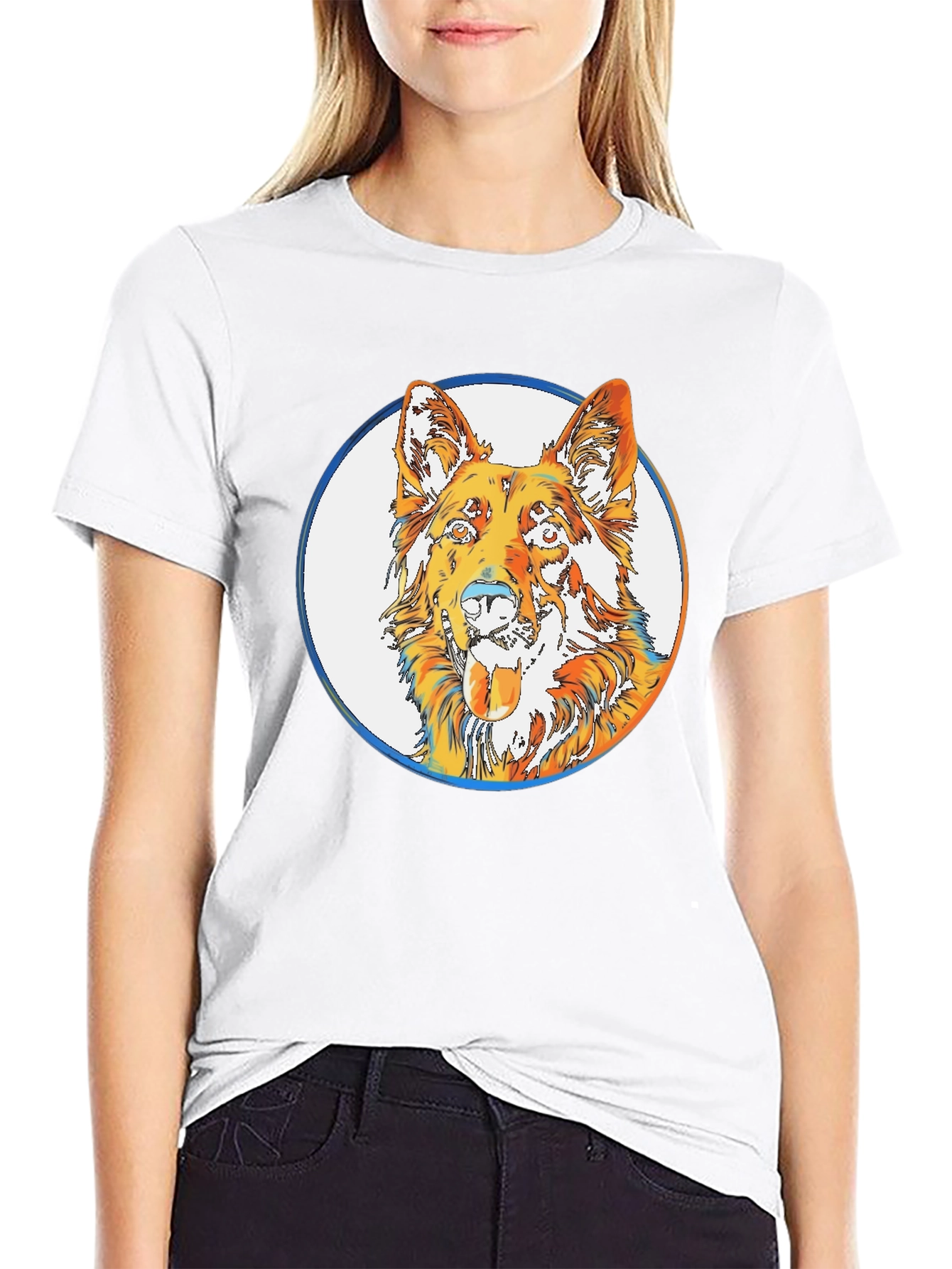 Cool Dog Graphic Tee - Stylish Mens Black T-Shirt