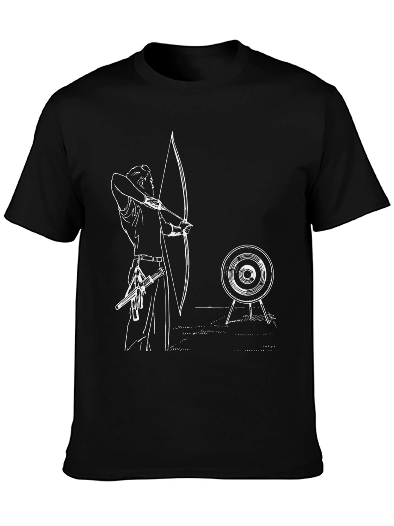 Archery Graphic Tee - Black Cotton