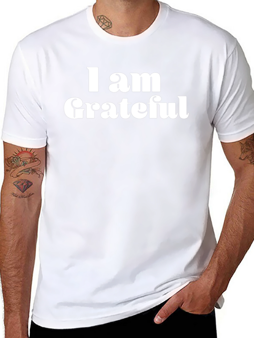 Grateful Black T-Shirt - Positive Message