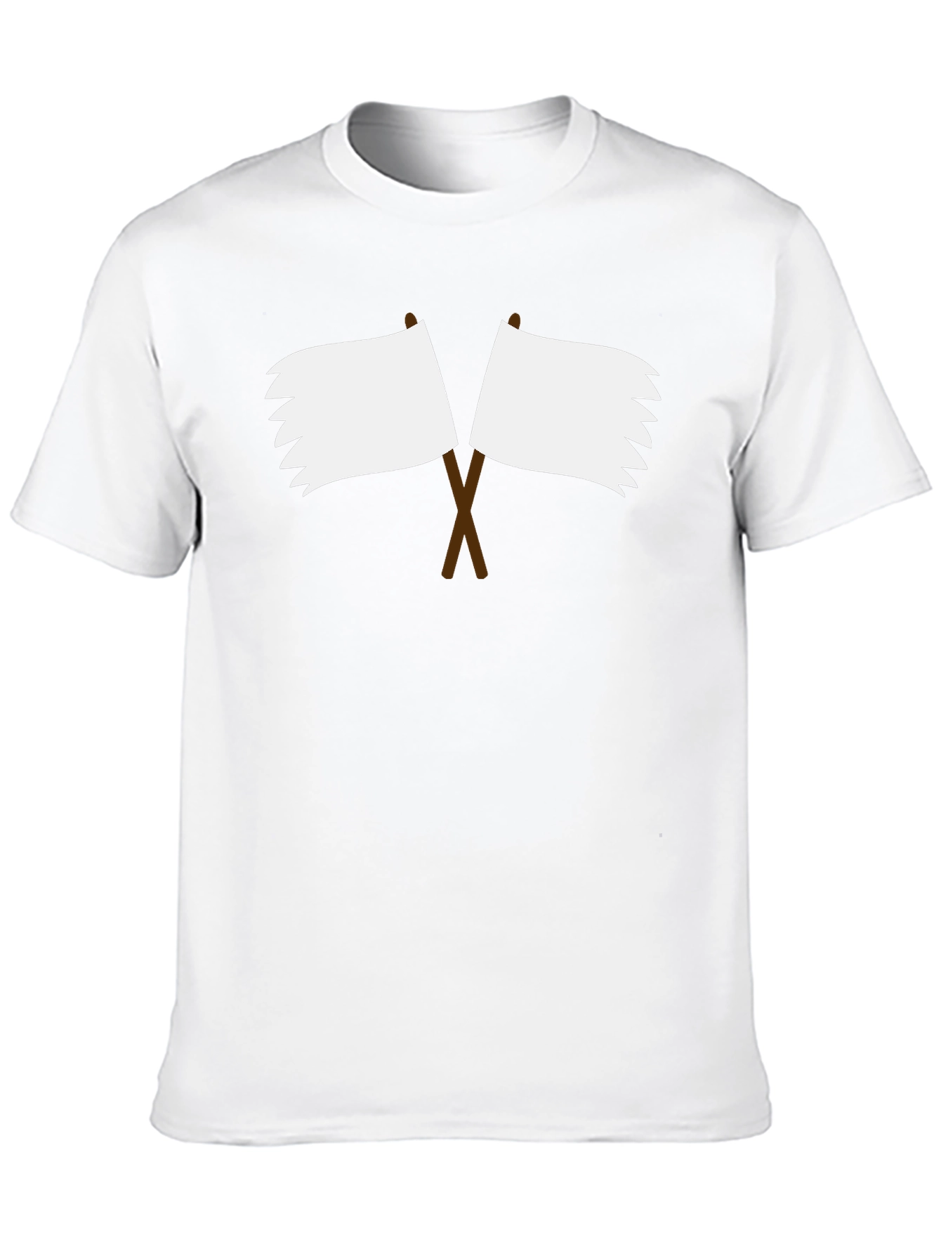 Black T-Shirt with Surrender Flag Design
