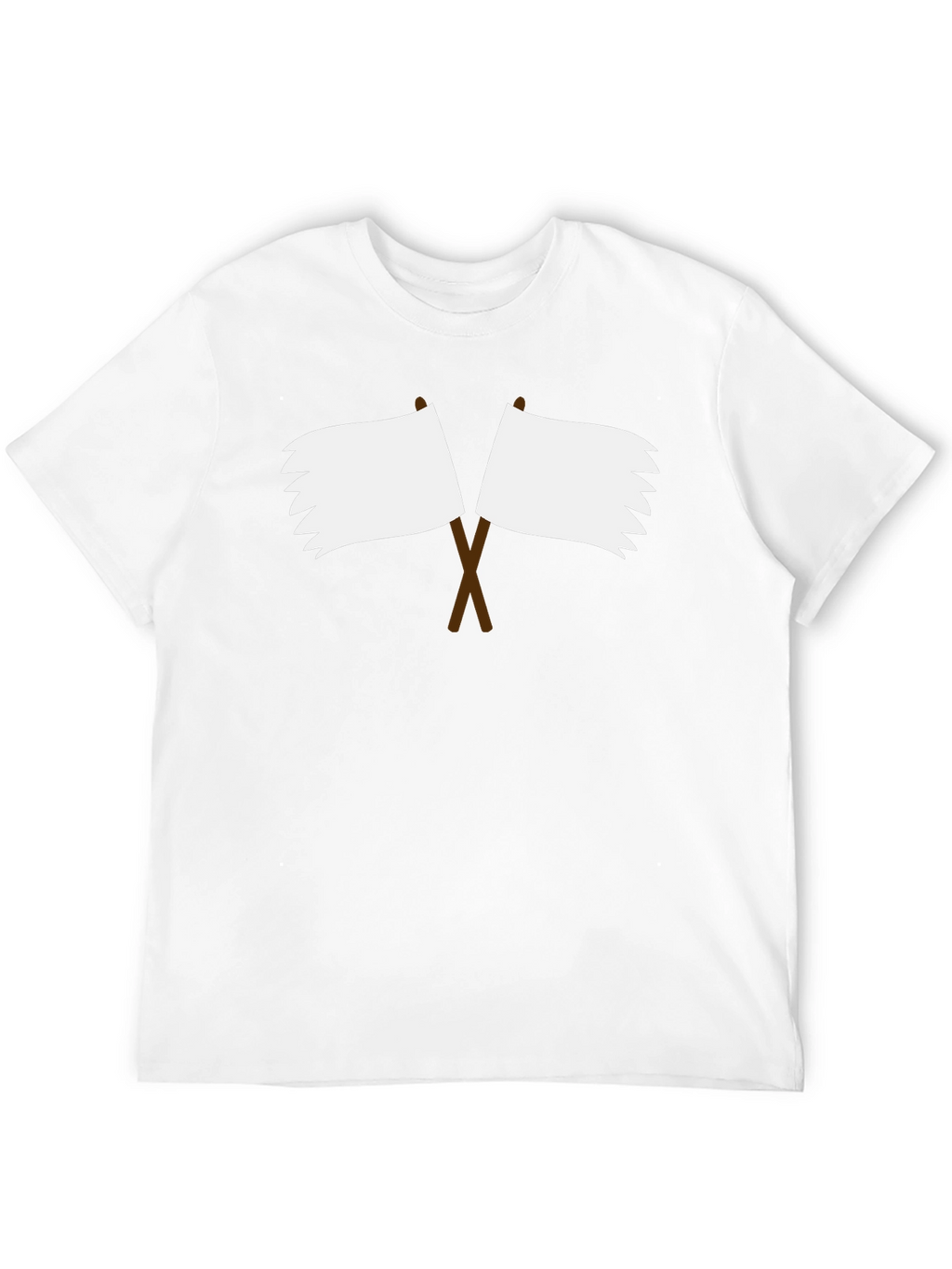 Black T-Shirt with Surrender Flag Design