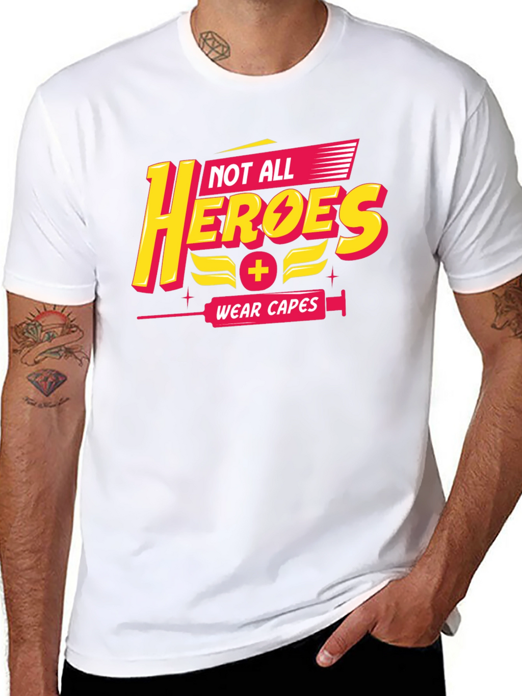 Not All Heroes Wear Capes Black T-Shirt