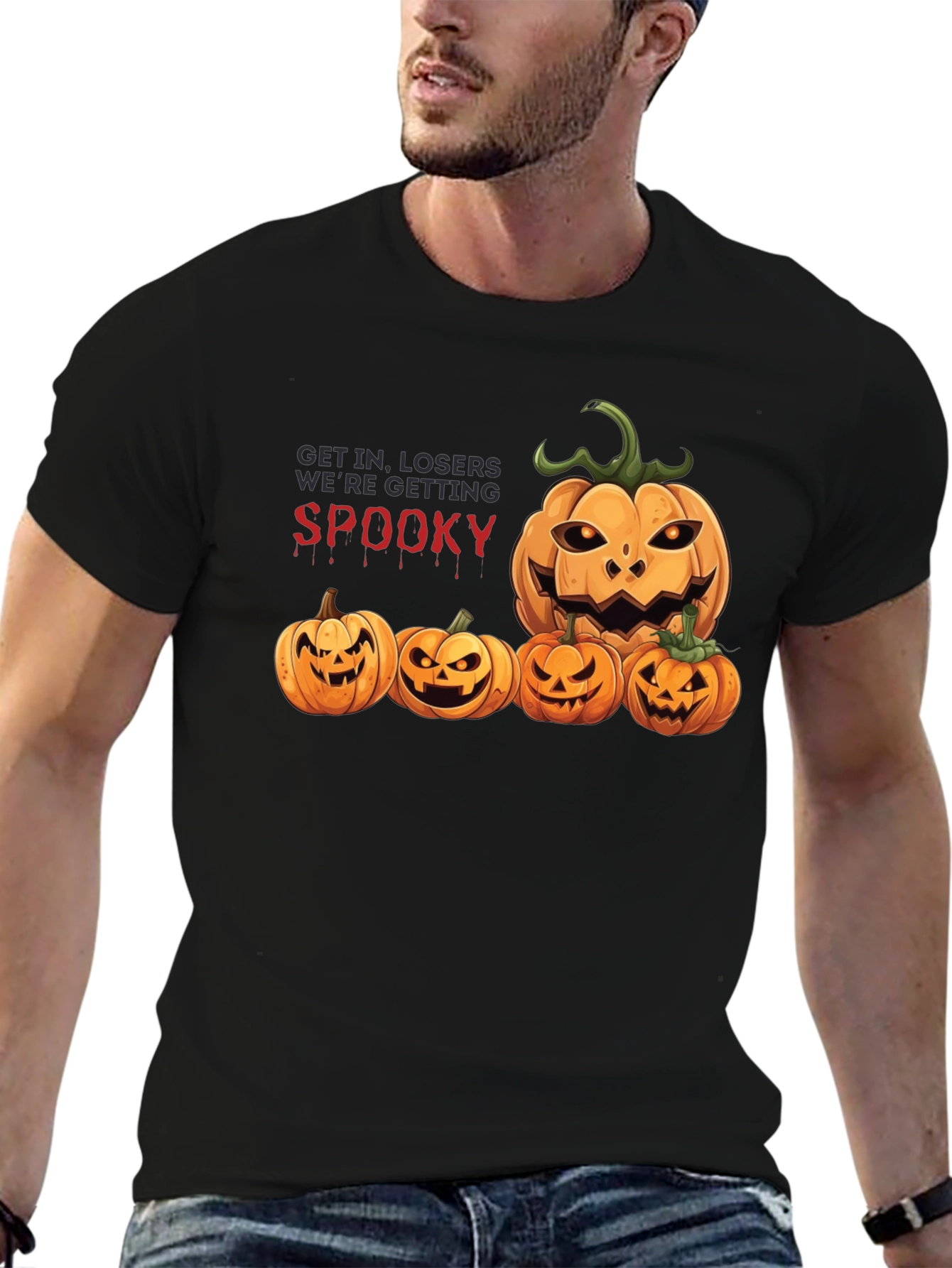 Spooky Season Pumpkin Graphic T-Shirt