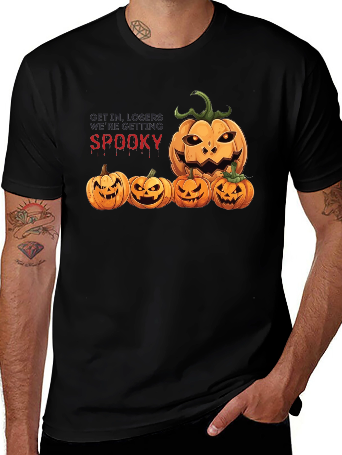 Spooky Season Pumpkin Graphic T-Shirt