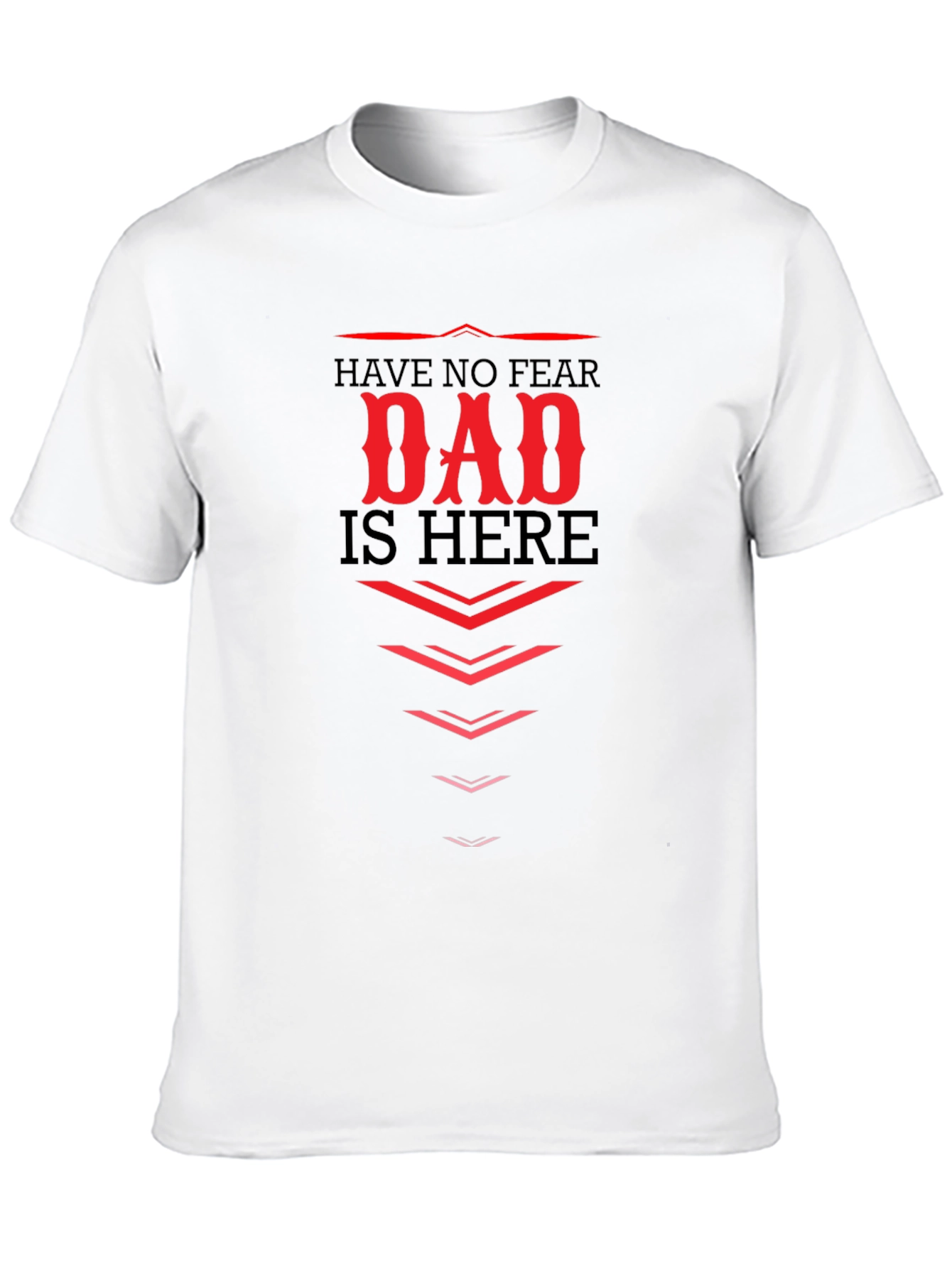 Dad Is Here Black Graphic T-Shirt