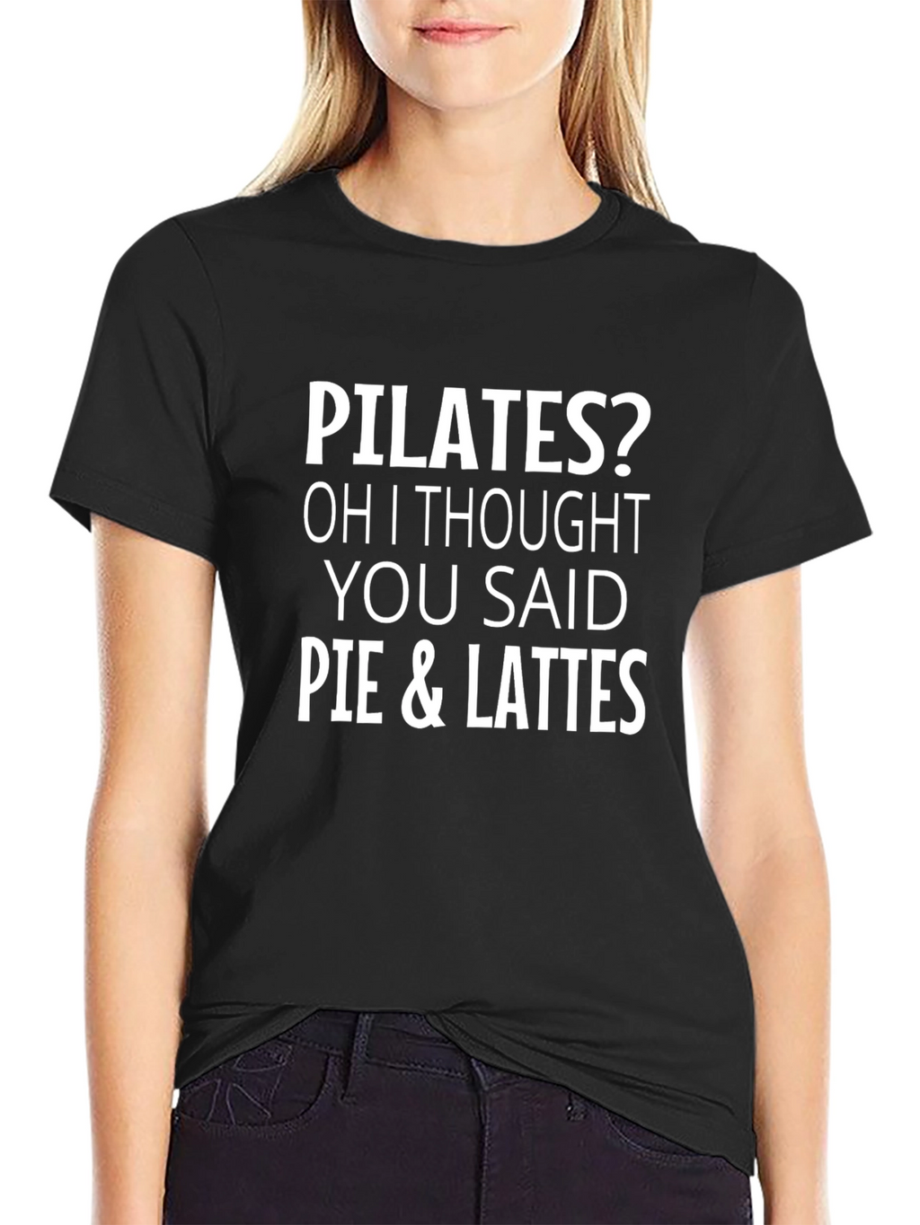 Pilates? Pie & Lattes Funny Graphic Tee
