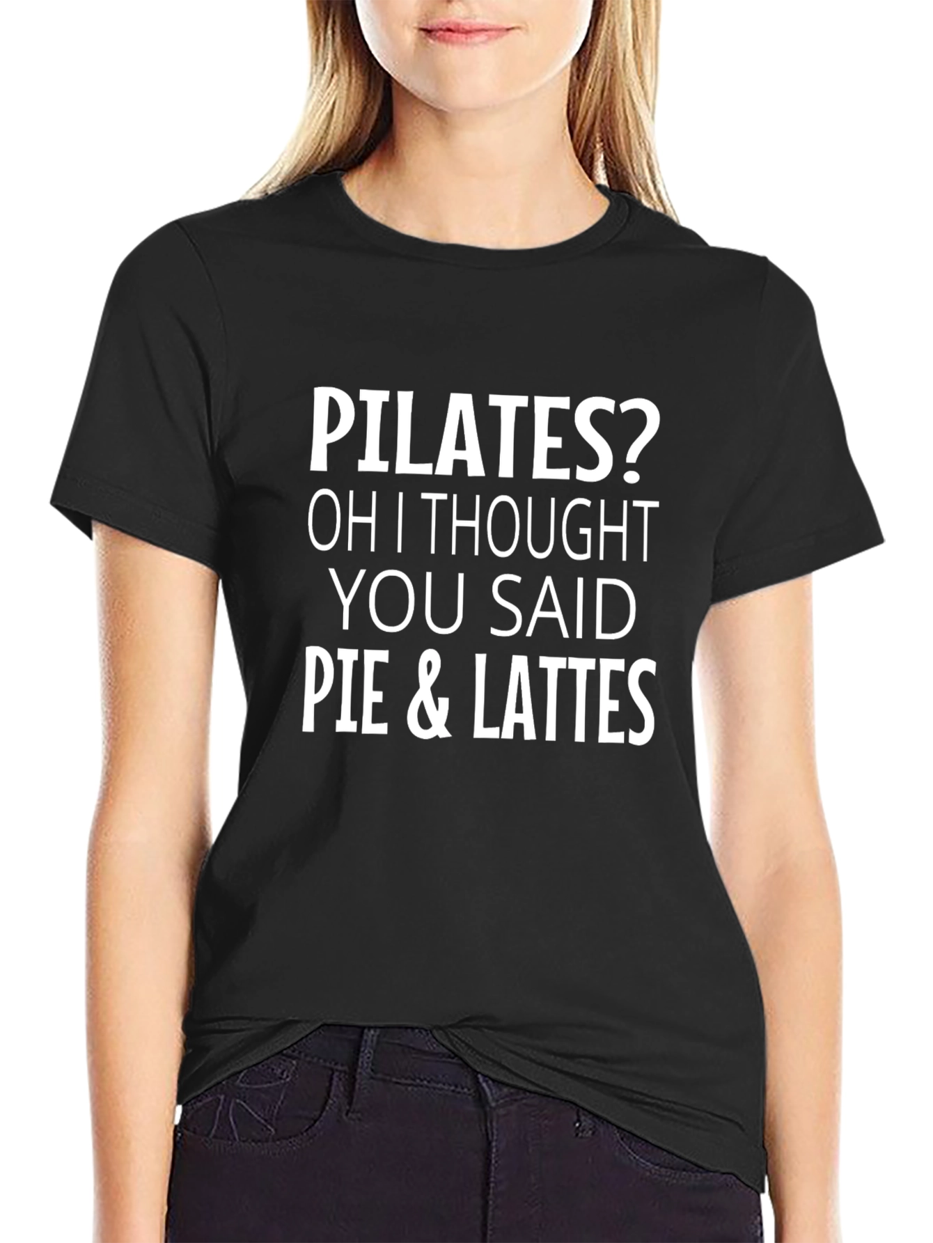Pilates? Pie & Lattes Funny Graphic Tee