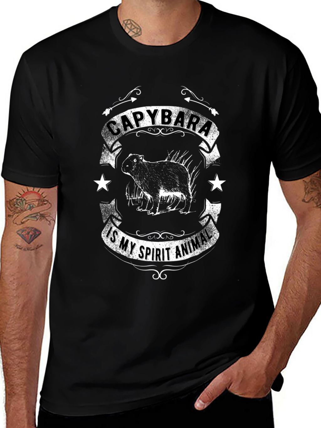 Capybara Spirit Animal Graphic T-Shirt