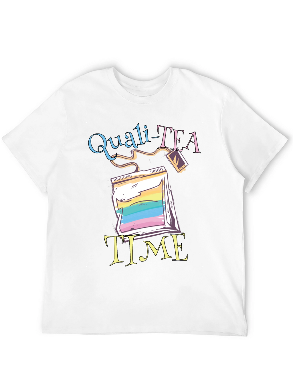 Quali-Tea Time Black Graphic T-Shirt