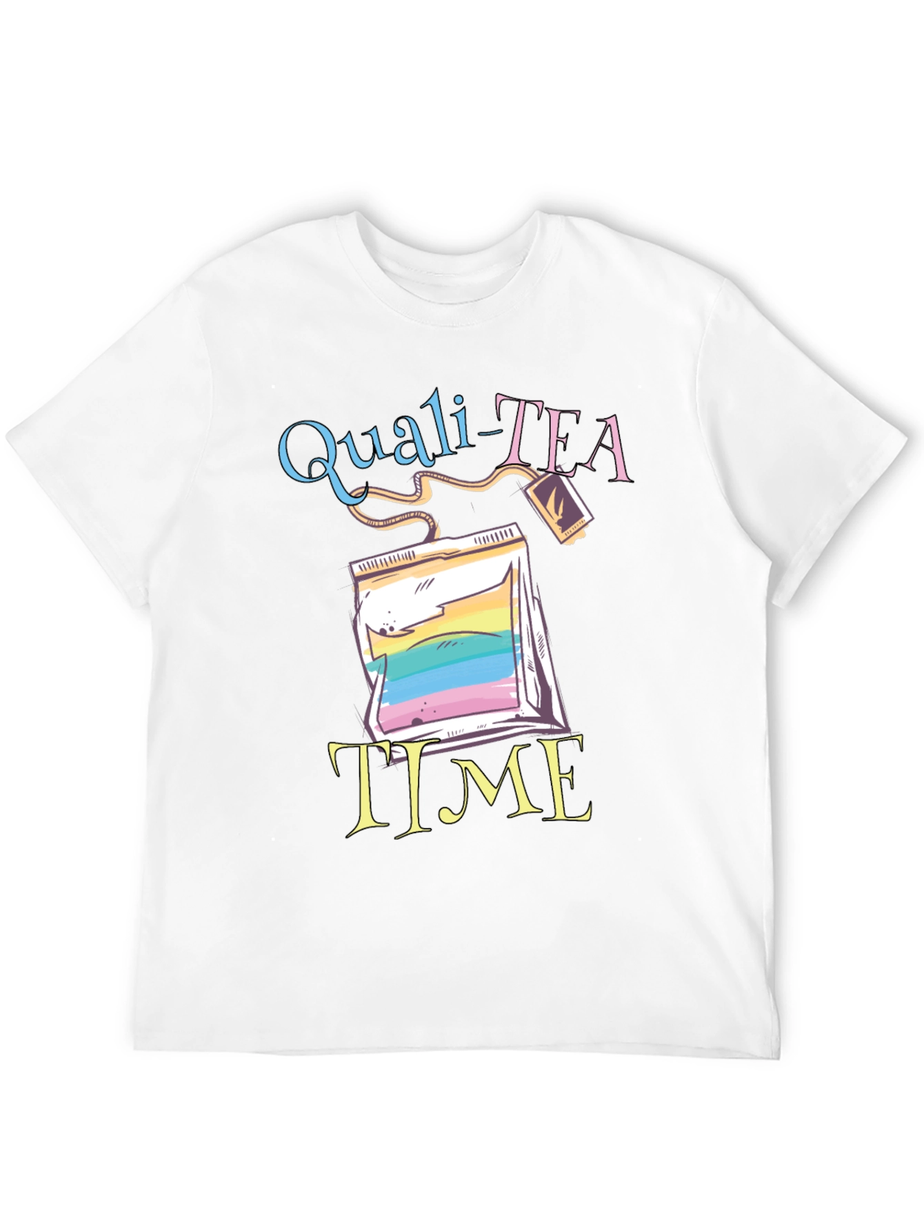 Quali-Tea Time Black Graphic T-Shirt