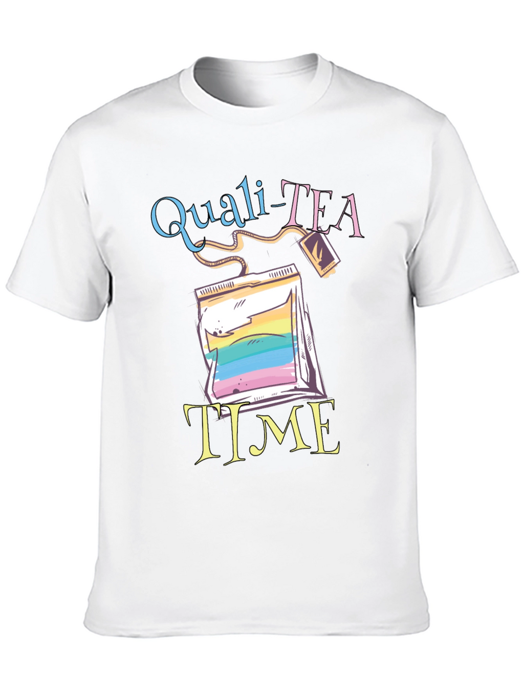 Quali-Tea Time Black Graphic T-Shirt