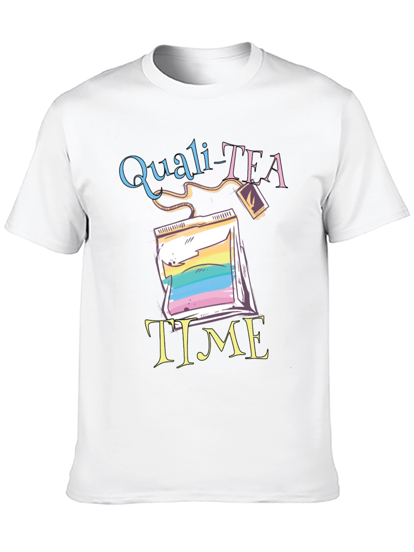 Quali-Tea Time Black Graphic T-Shirt