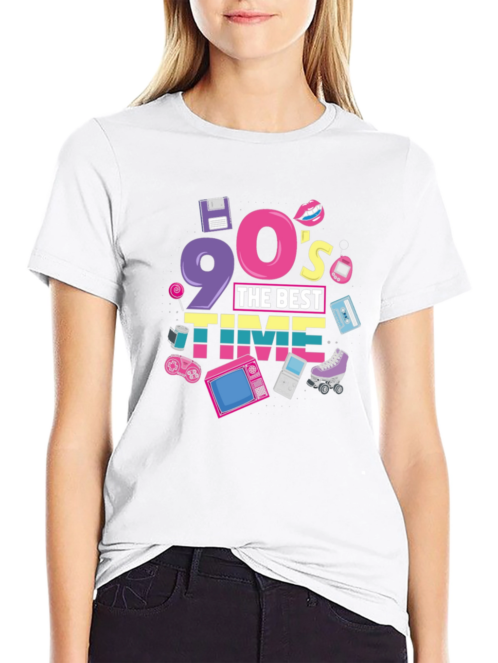 90s The Best Time Black T-Shirt