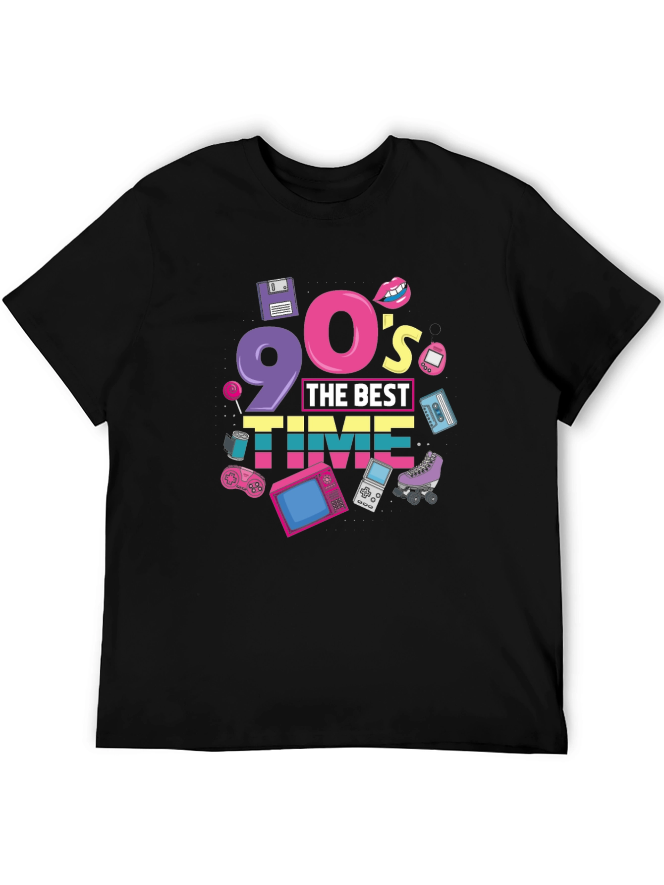 90s The Best Time Black T-Shirt