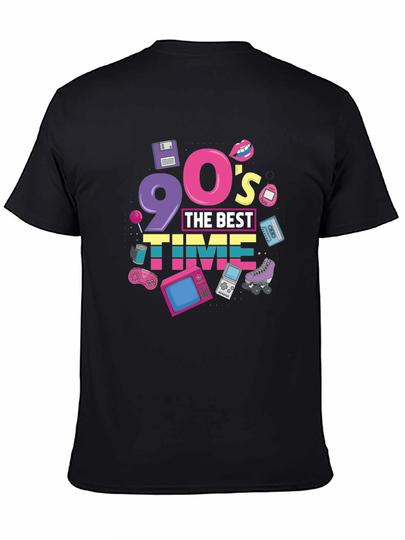 90s The Best Time Black T-Shirt