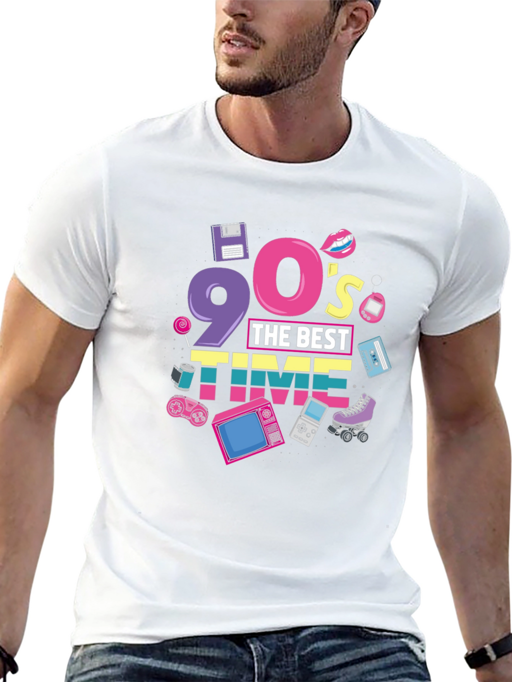 90s The Best Time Black T-Shirt