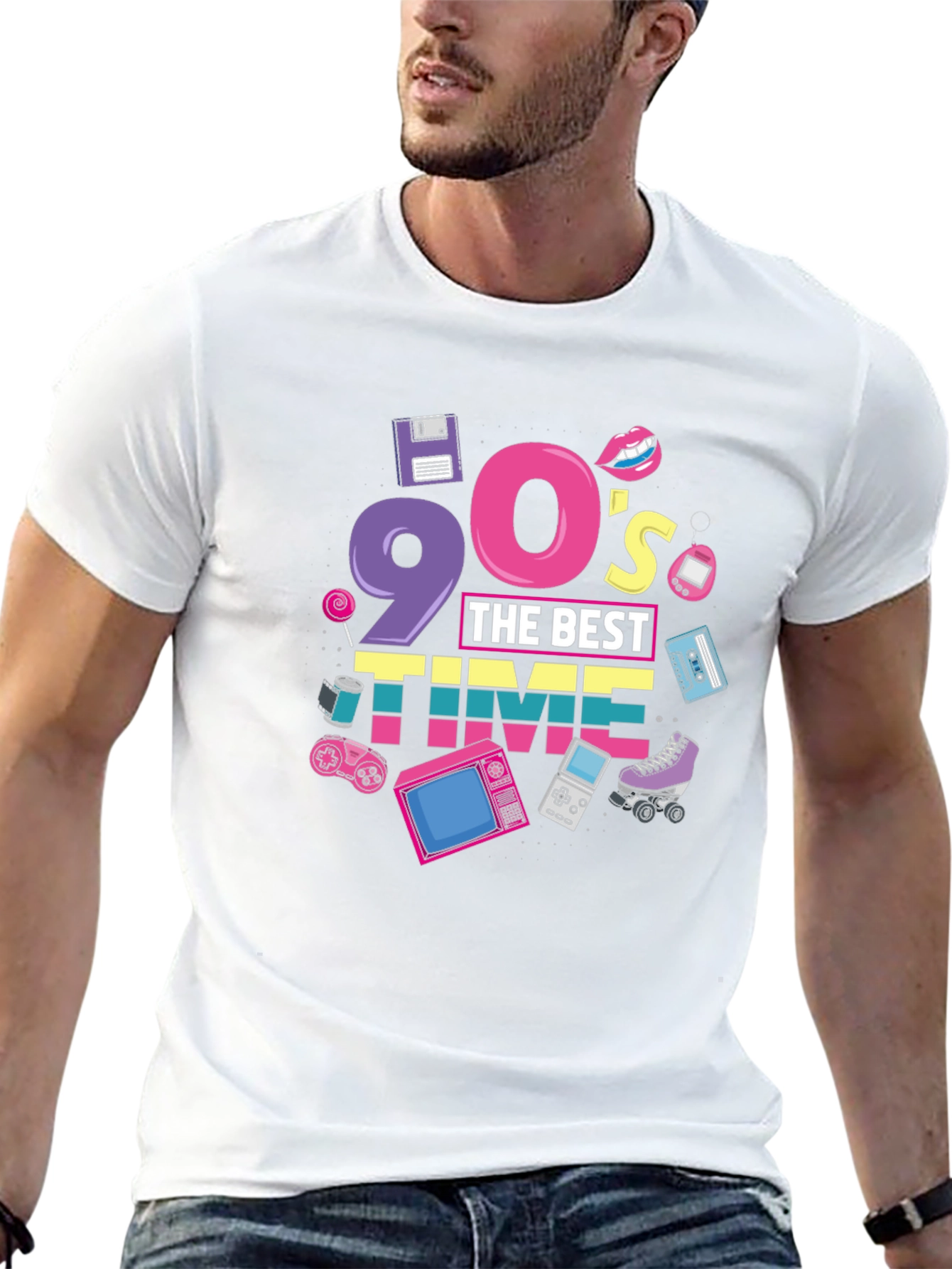90s The Best Time Black T-Shirt