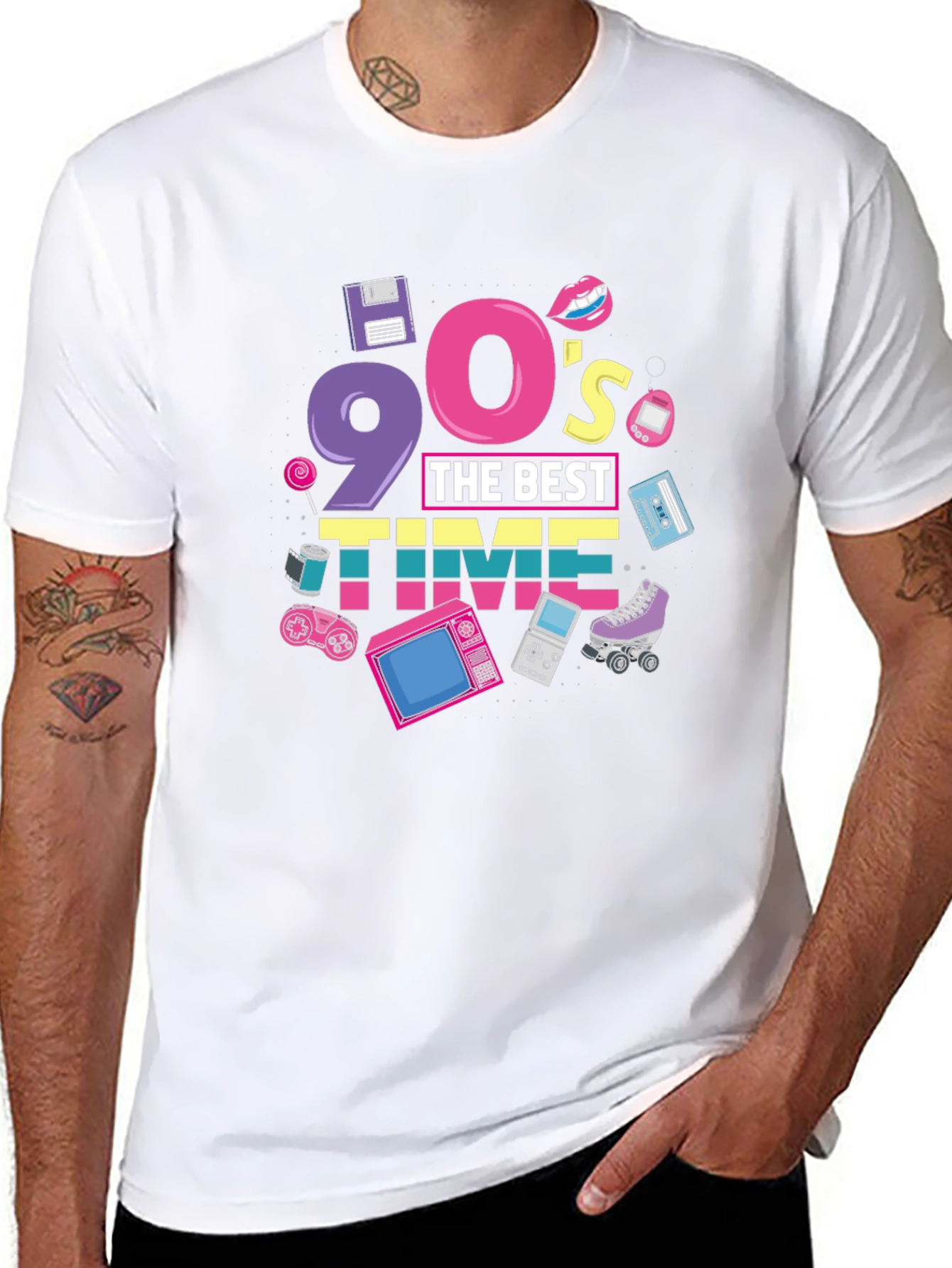 90s The Best Time Black T-Shirt
