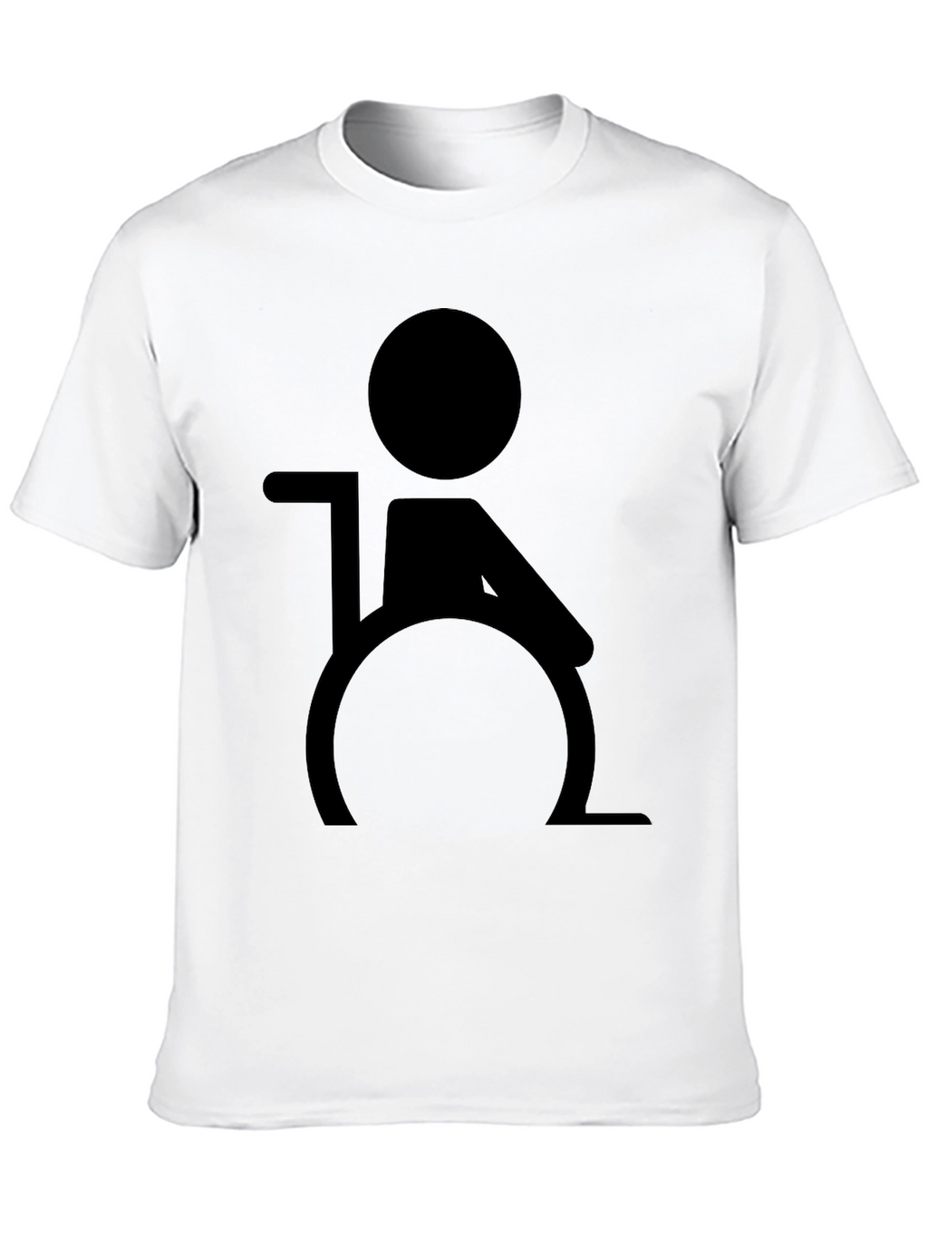 Wheelchair Symbol Graphic T-Shirt - Black