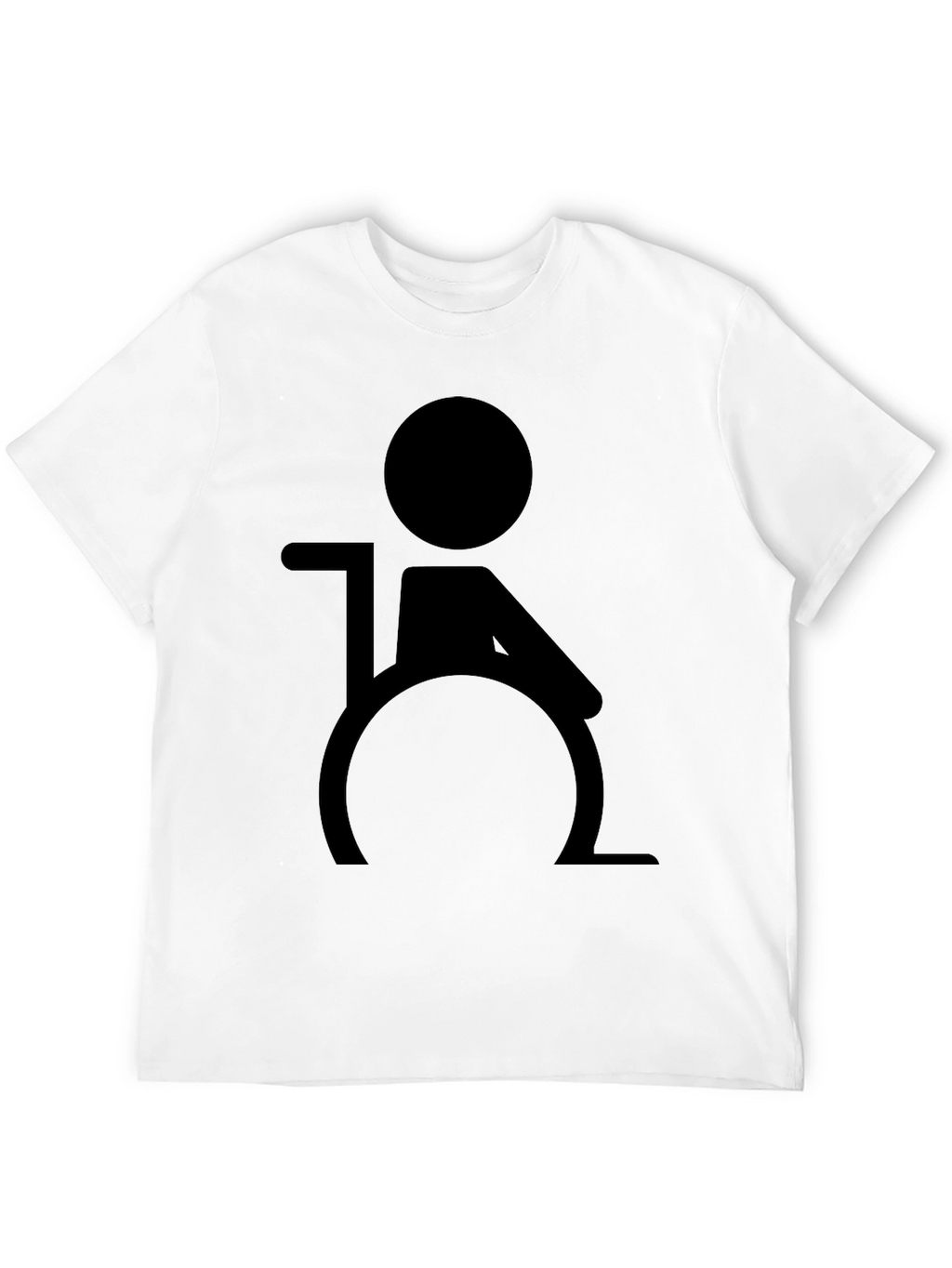 Wheelchair Symbol Graphic T-Shirt - Black