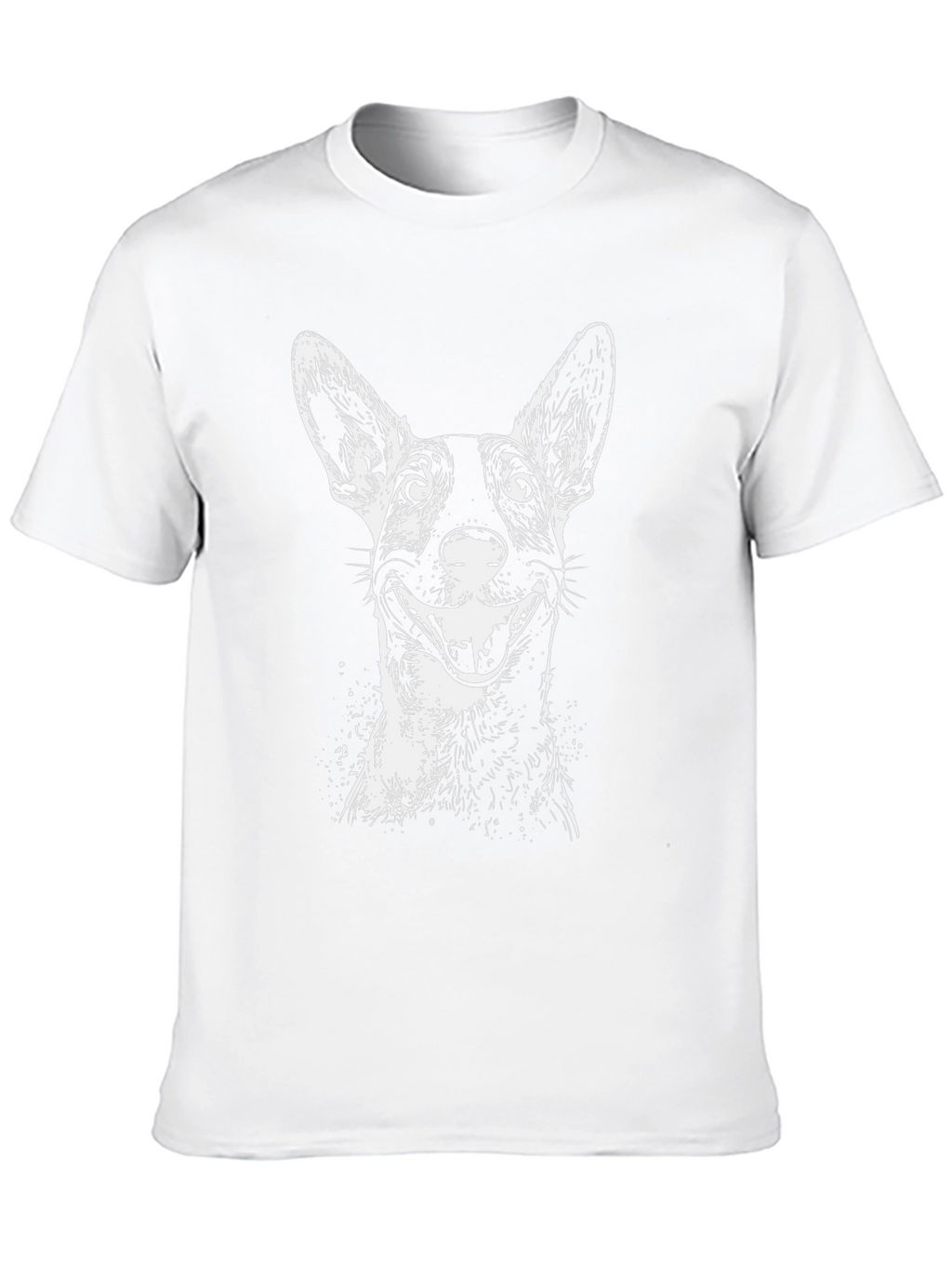 Dog Graphic Tee - Mens Black Cotton T-Shirt
