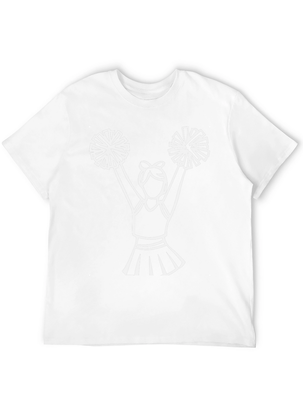 Cheerleader Graphic Tee - Black Cotton T-Shirt