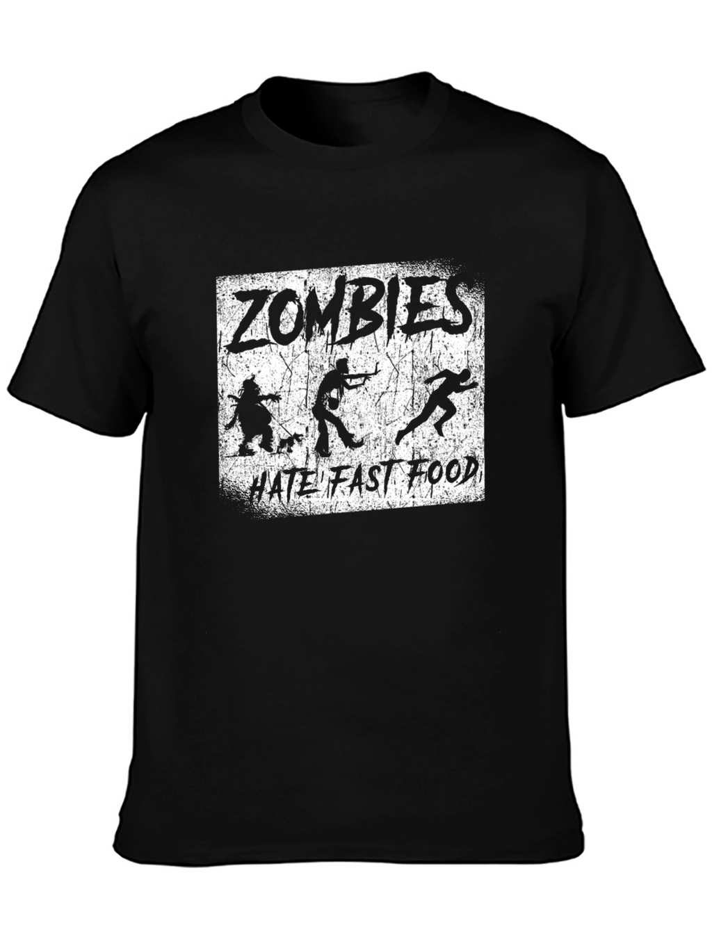Zombies Hate Fast Food Graphic T-Shirt