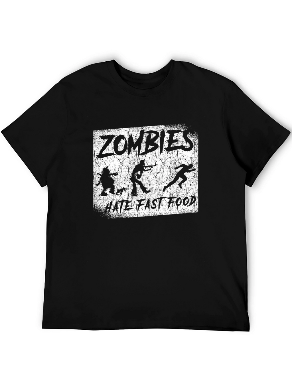 Zombies Hate Fast Food Graphic T-Shirt