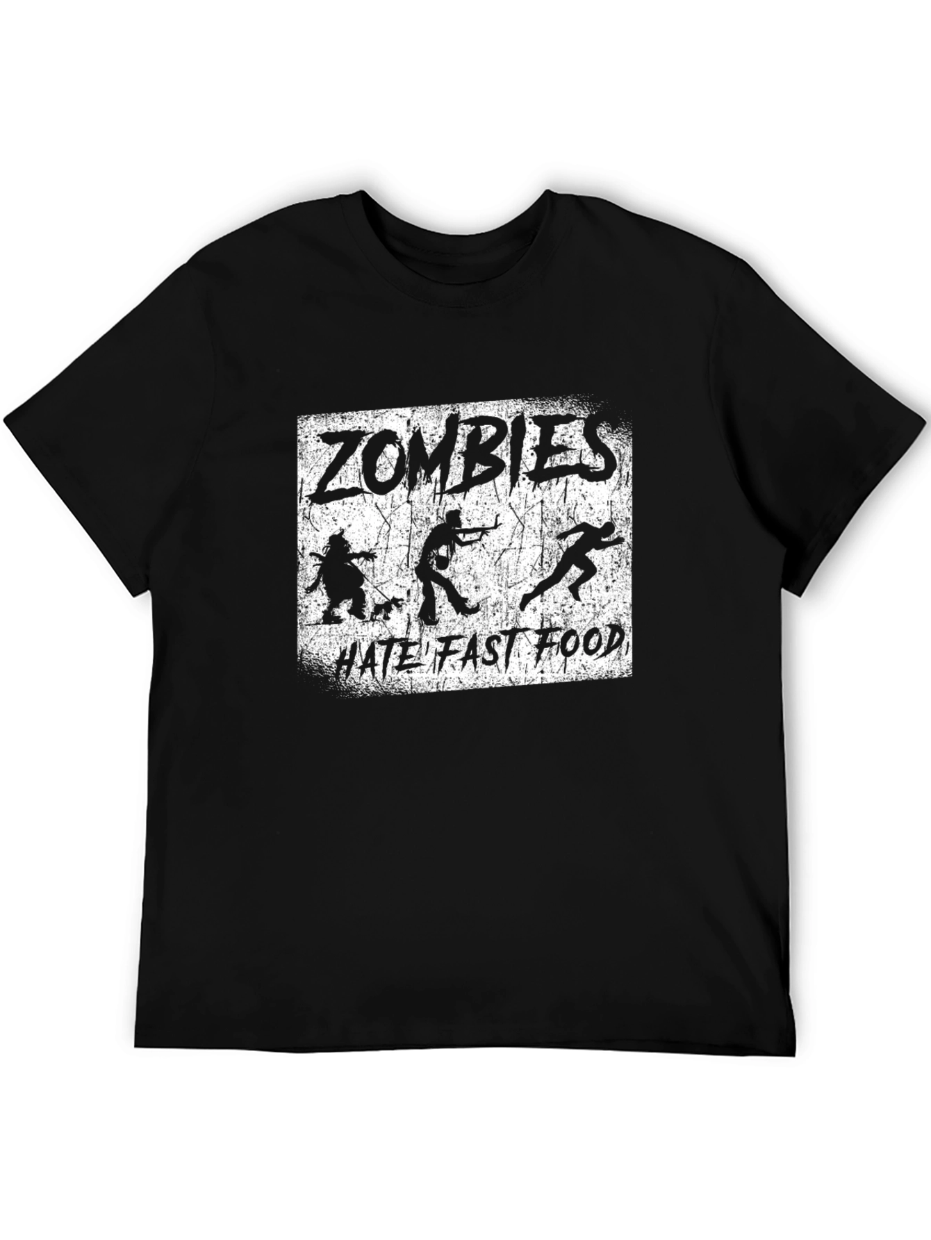 Zombies Hate Fast Food Graphic T-Shirt